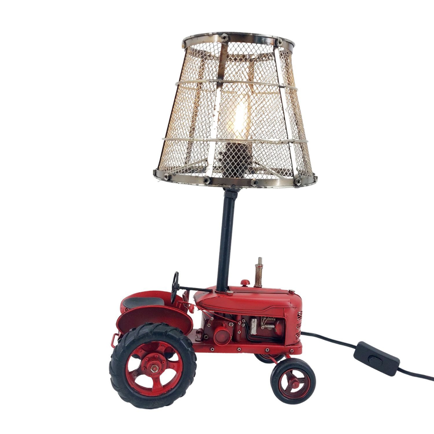 formano Tischleuchte Fahrzeug Lampen, nicht enthalten, mit Schalter, Rot, Traktor, H: 41cm