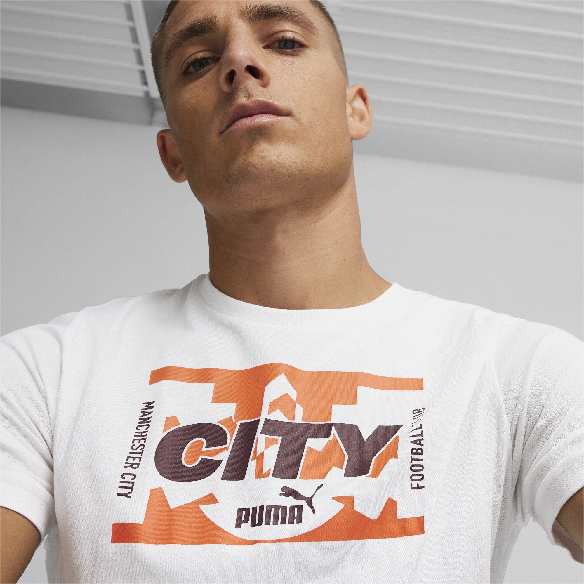 White City Manchester Orange Herren T-Shirt PUMA Pepper Ftblicons Cayenne T-Shirt