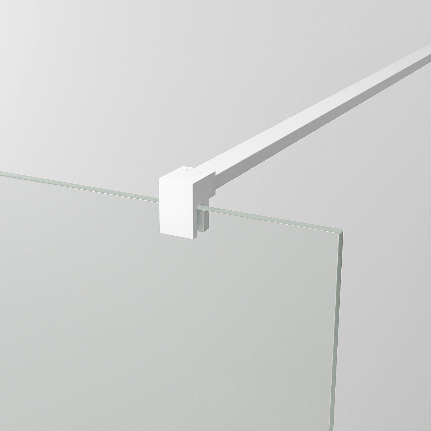 AQUABATOS Duschwand Duschabtrennung walk in Dusche Duschtrennwand Glasduschwände, 8 mm Einscheibensicherheitsglas (ESG), Aluminiumprofile in Gold/Weiß/Schwarz/Chromoptik/Grau, Klarglas,Lotuseffekt