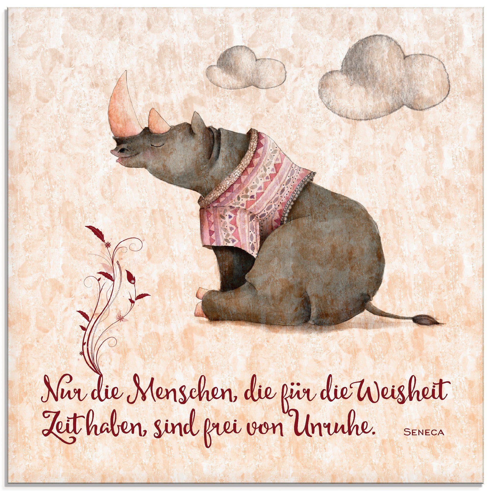 Glasbild Lebensweisheit Zeit
