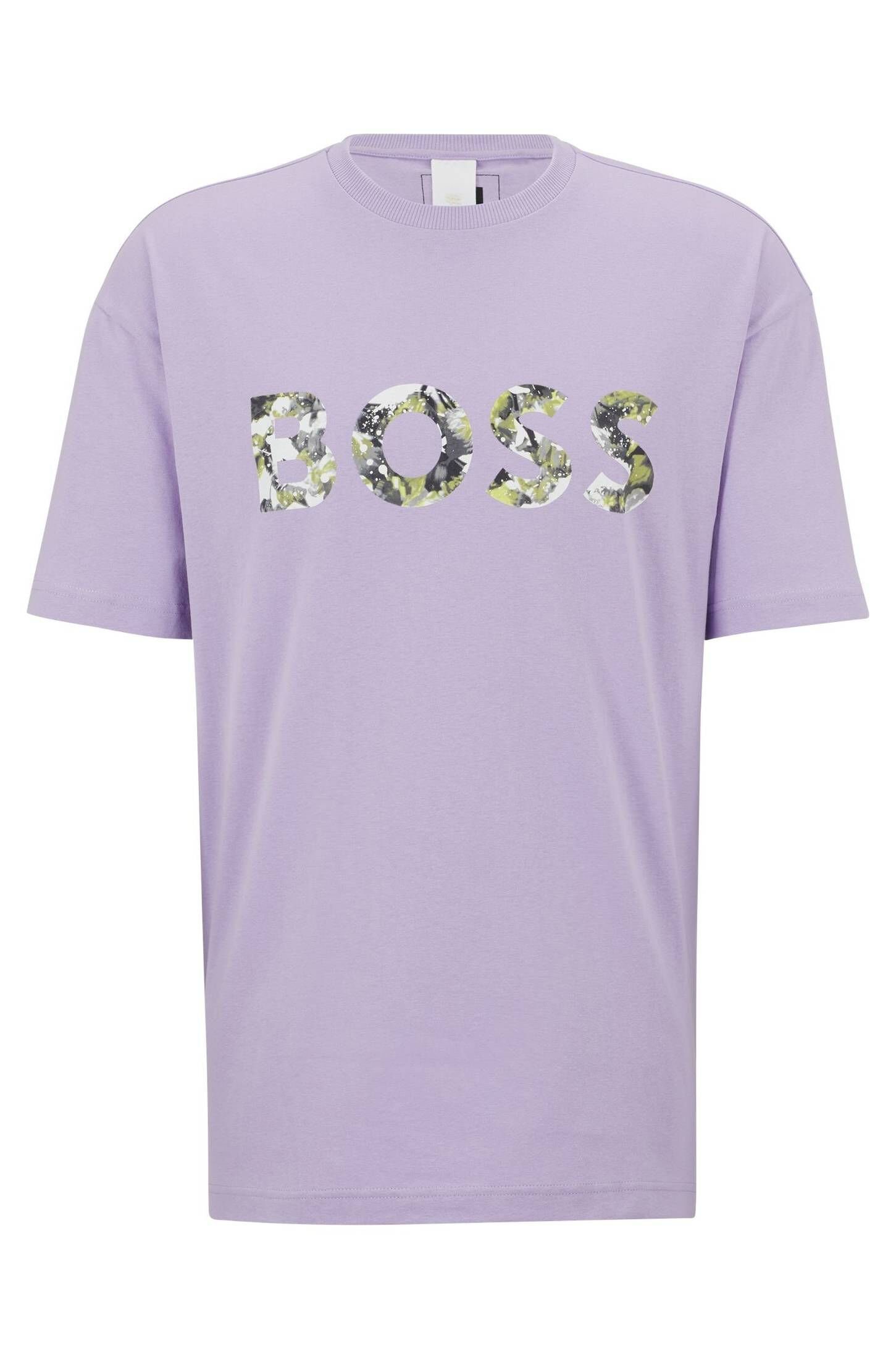 BOSS T-Shirt LOTUS Herren (68) purple (1-tlg) T-Shirt