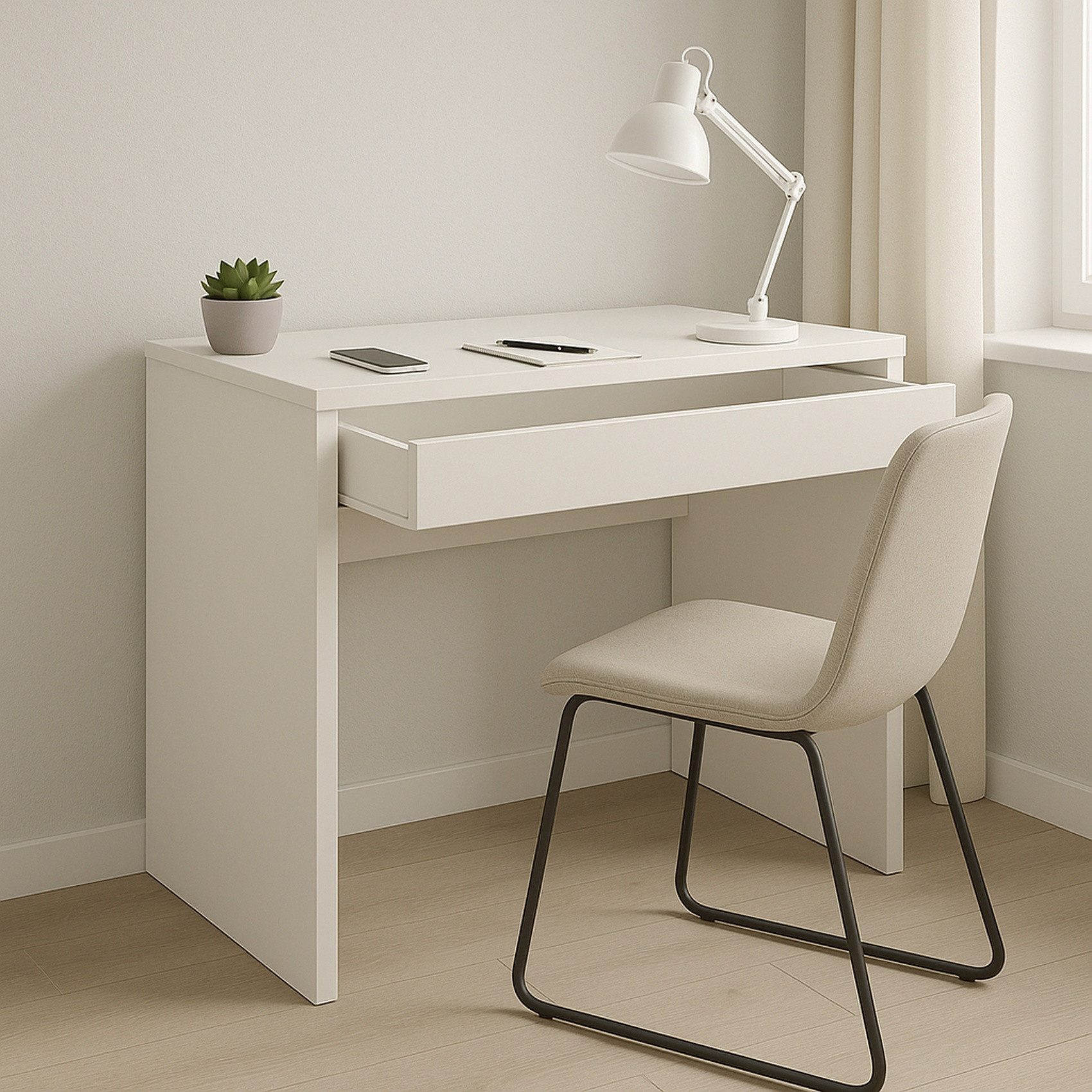 Raumhirsch Furniture Schreibtisch Computertisch, Bürotisch, Arbeitsplatz, Büroschreibtisch (Maße: 75 x 75 x 50 cm (1 Schublade, kompakte Form), viele Farbvarianten), modernes Design, stabile Konstruktion, einfache Montage