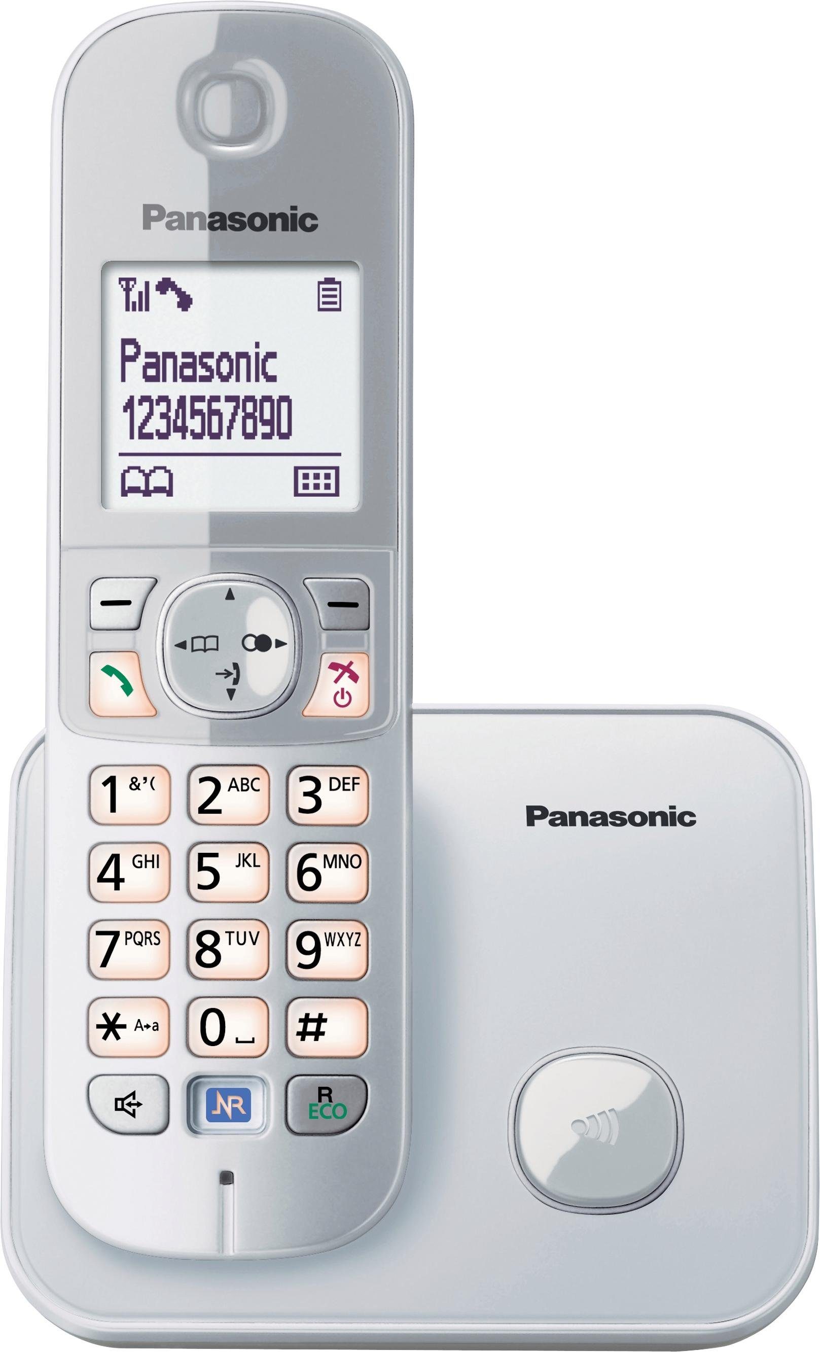 Panasonic KX-TG6811GS Schnurloses DECT-Telefon (Mobilteile: 1, mit Anrufer- und Wahlsperre)