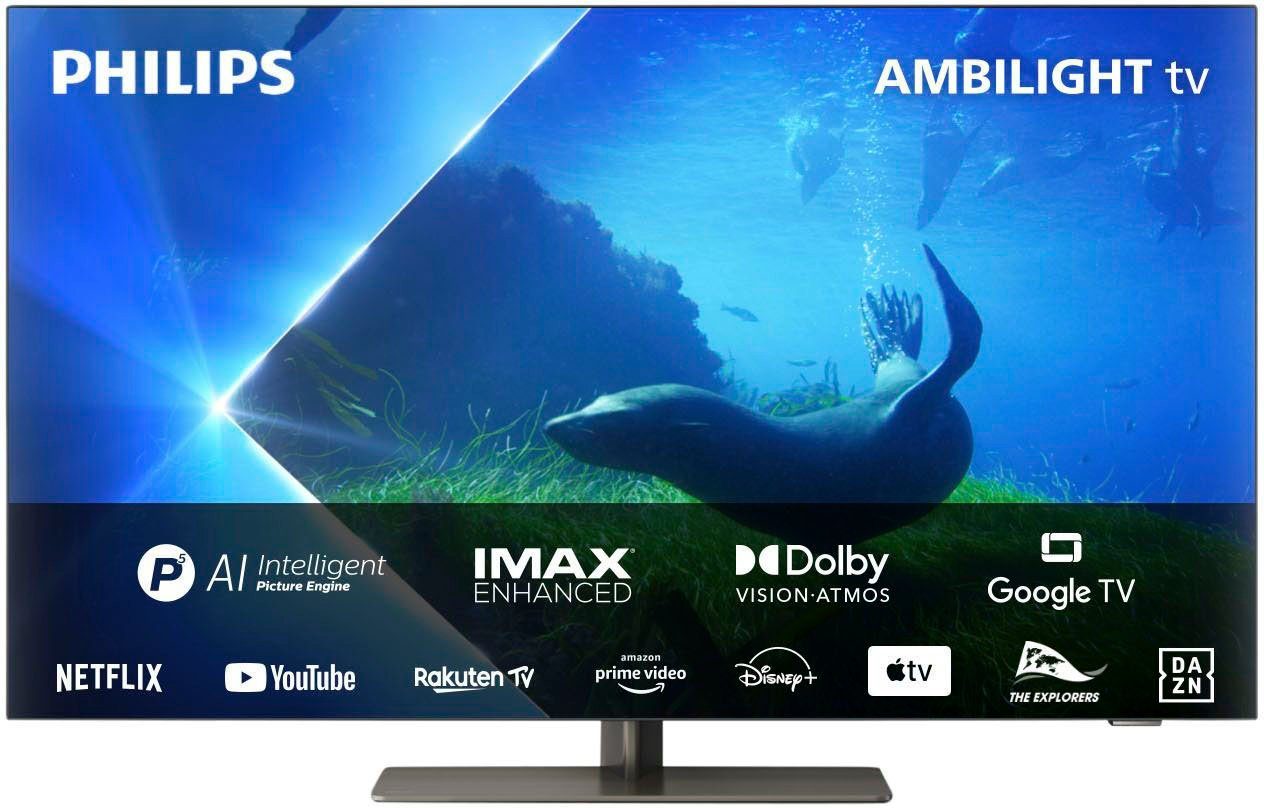 LED-Fernseher Philips (122 Zoll, cm/48 48OLED808/12 Smart-TV) TV, 4K Ultra Android HD,