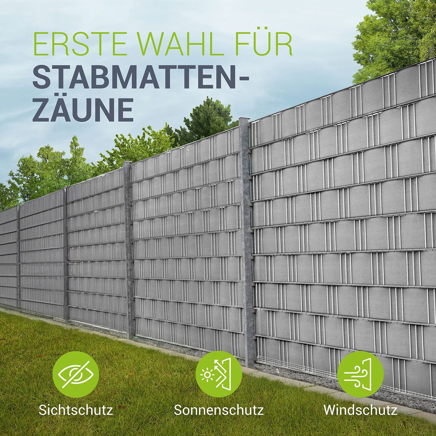 Juskys Sichtschutzstreifen PVC Sichtschutzstreifen 2er Set, günstig online kaufen