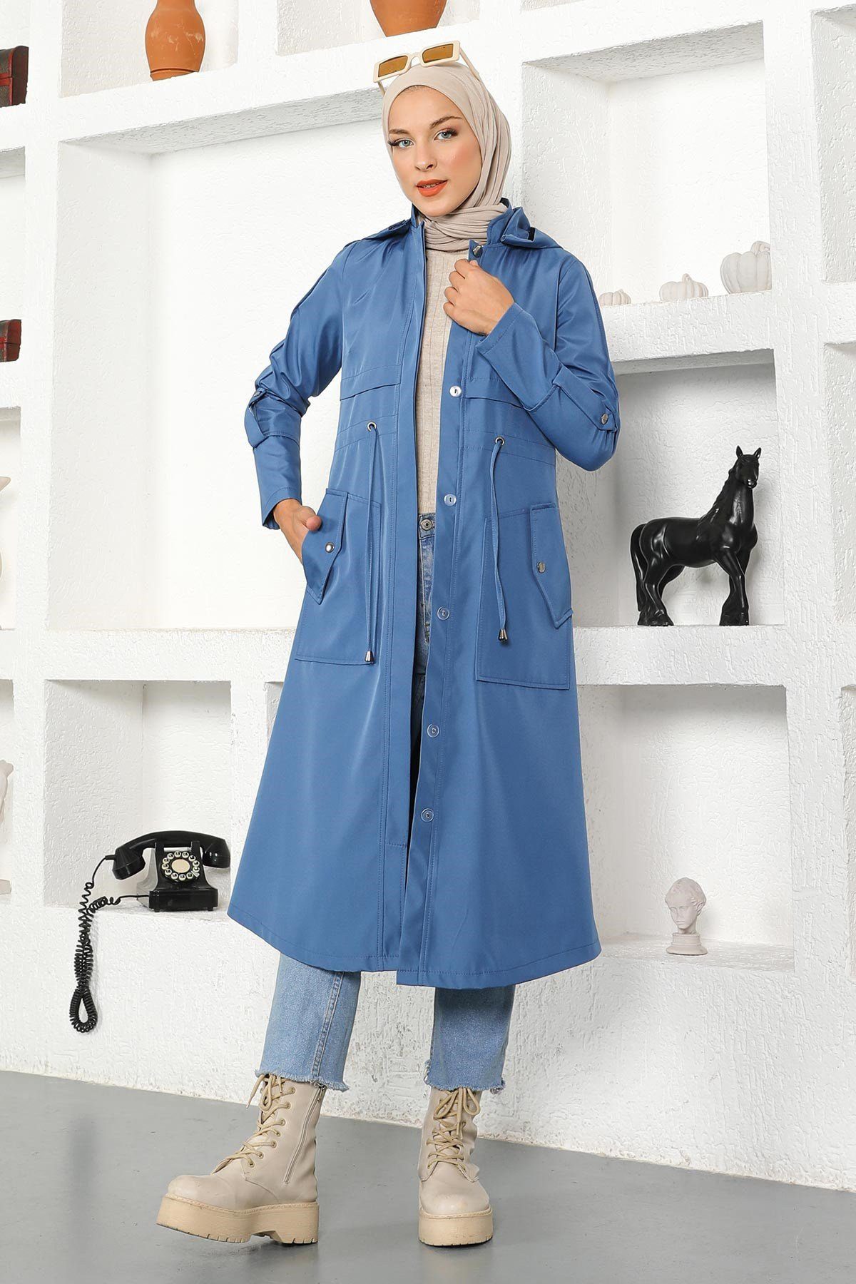 MODAMİHRAM Trenchcoat Kapuzen-Trenchcoat