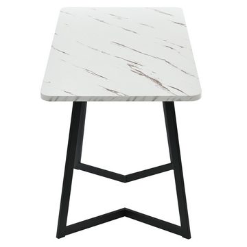 MODFU Essgruppe Esstisch mit 4 Stühlen, (5-tlg), Küchetisch Esszimmerstuhl, Metallbeine