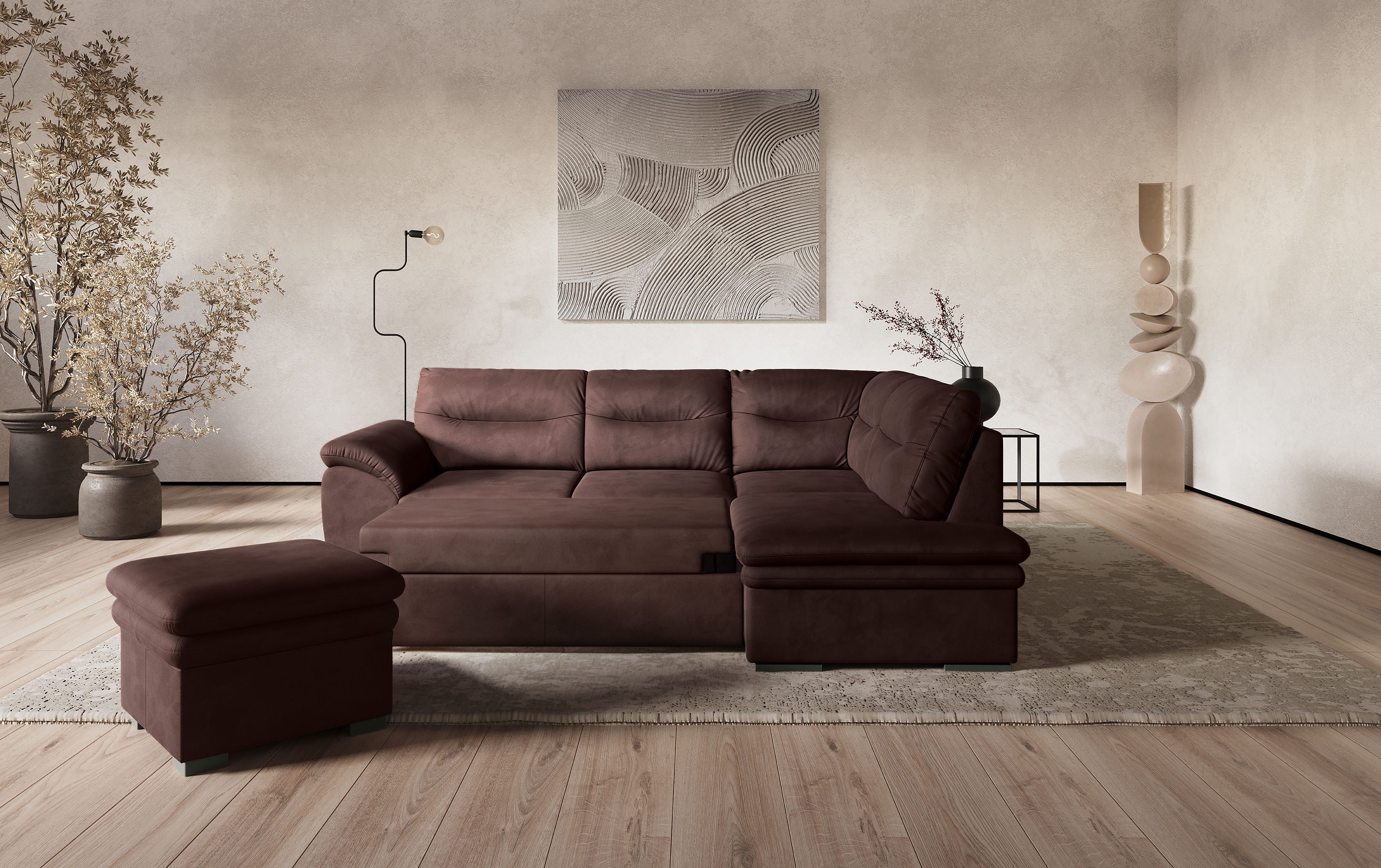 COTTA Ecksofa Leandra L-Form, wahlweise mit günstig online kaufen