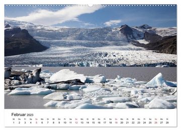 CALVENDO Wandkalender Island Natur pur (Premium, hochwertiger DIN A2 Wandkalender 2023, Kunstdruck in Hochglanz)