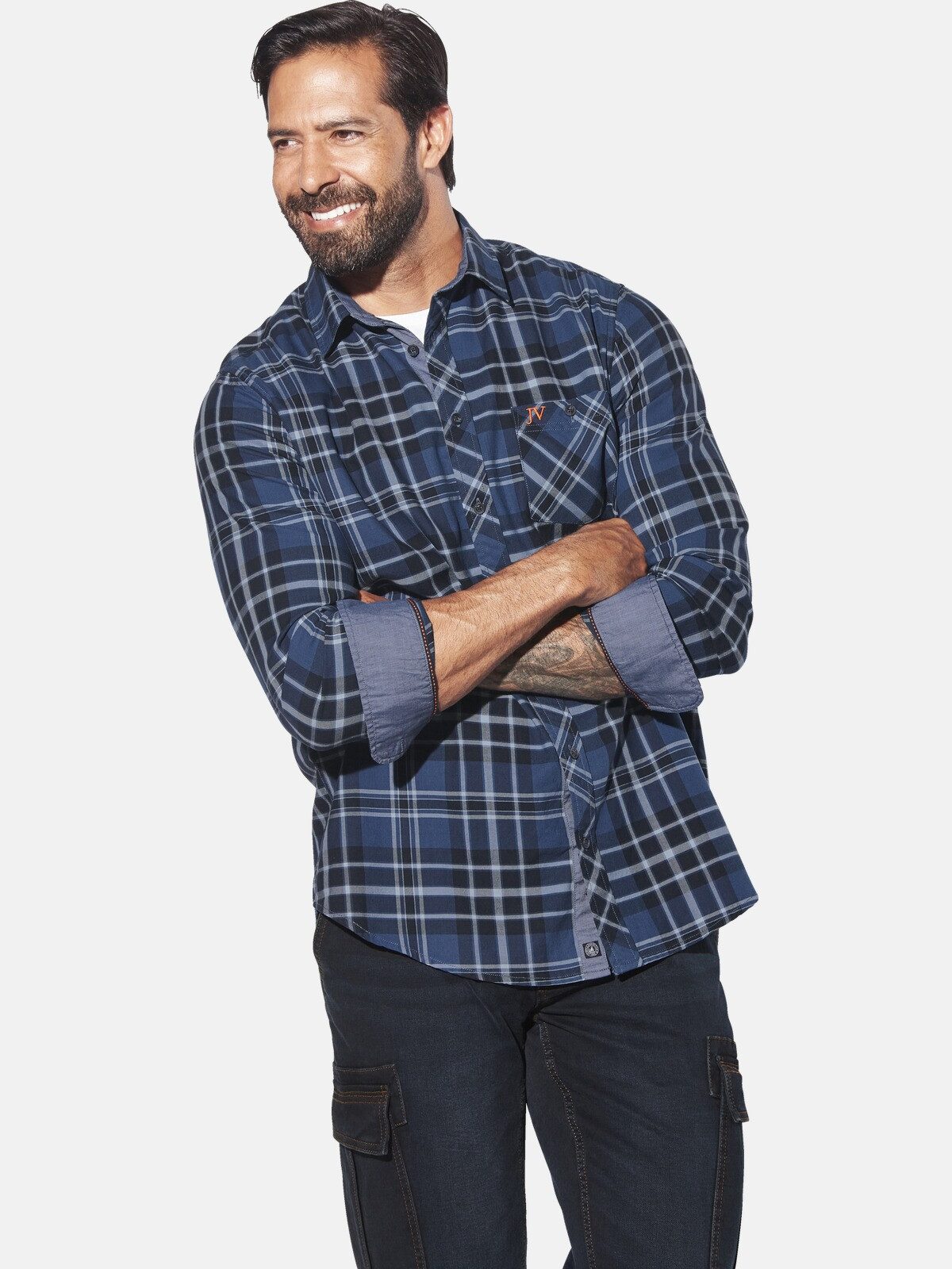 Jan Vanderstorm Langarmhemd NORSEN im Karomuster günstig online kaufen