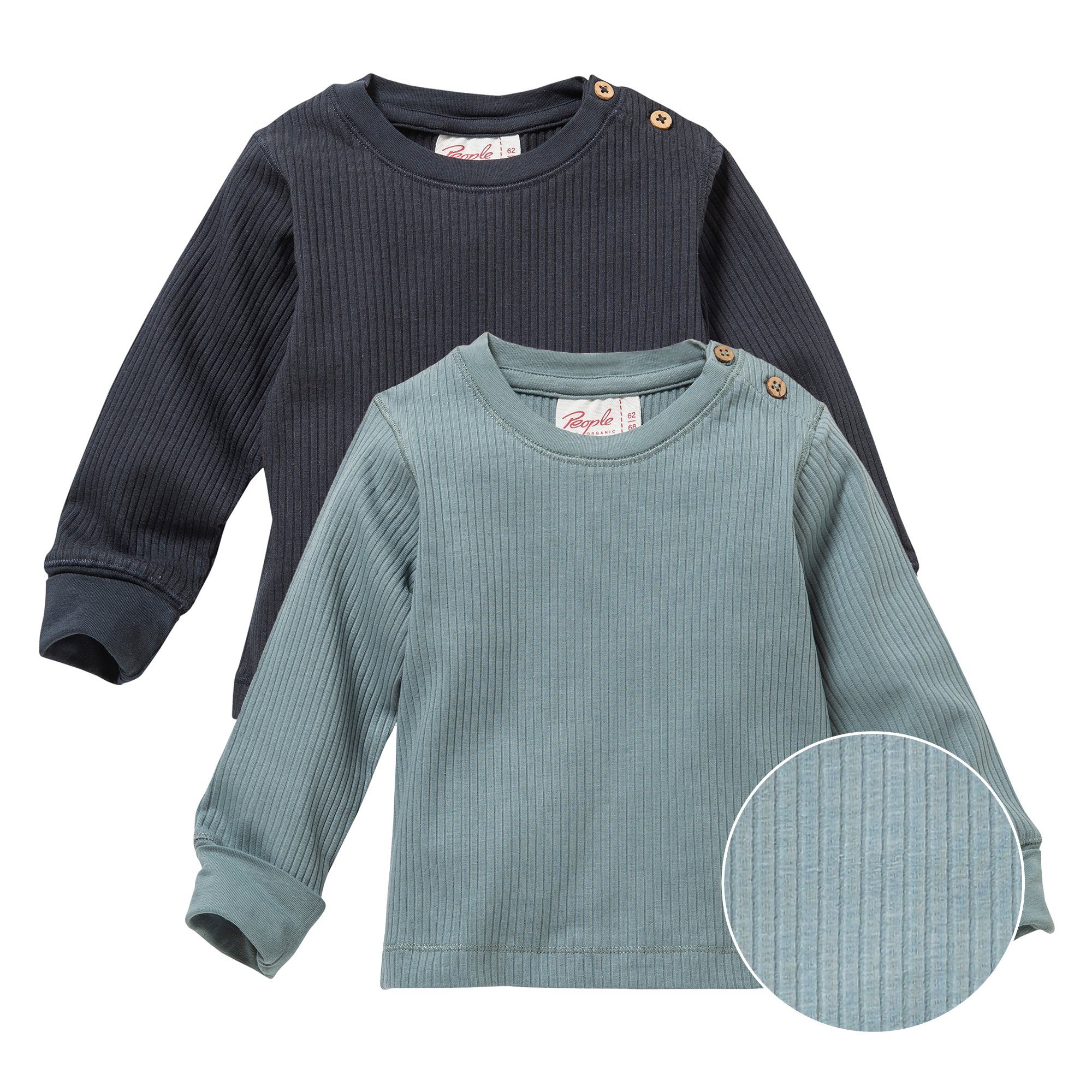 Langarmshirt für Mädchen und Jungs im 2er Pack