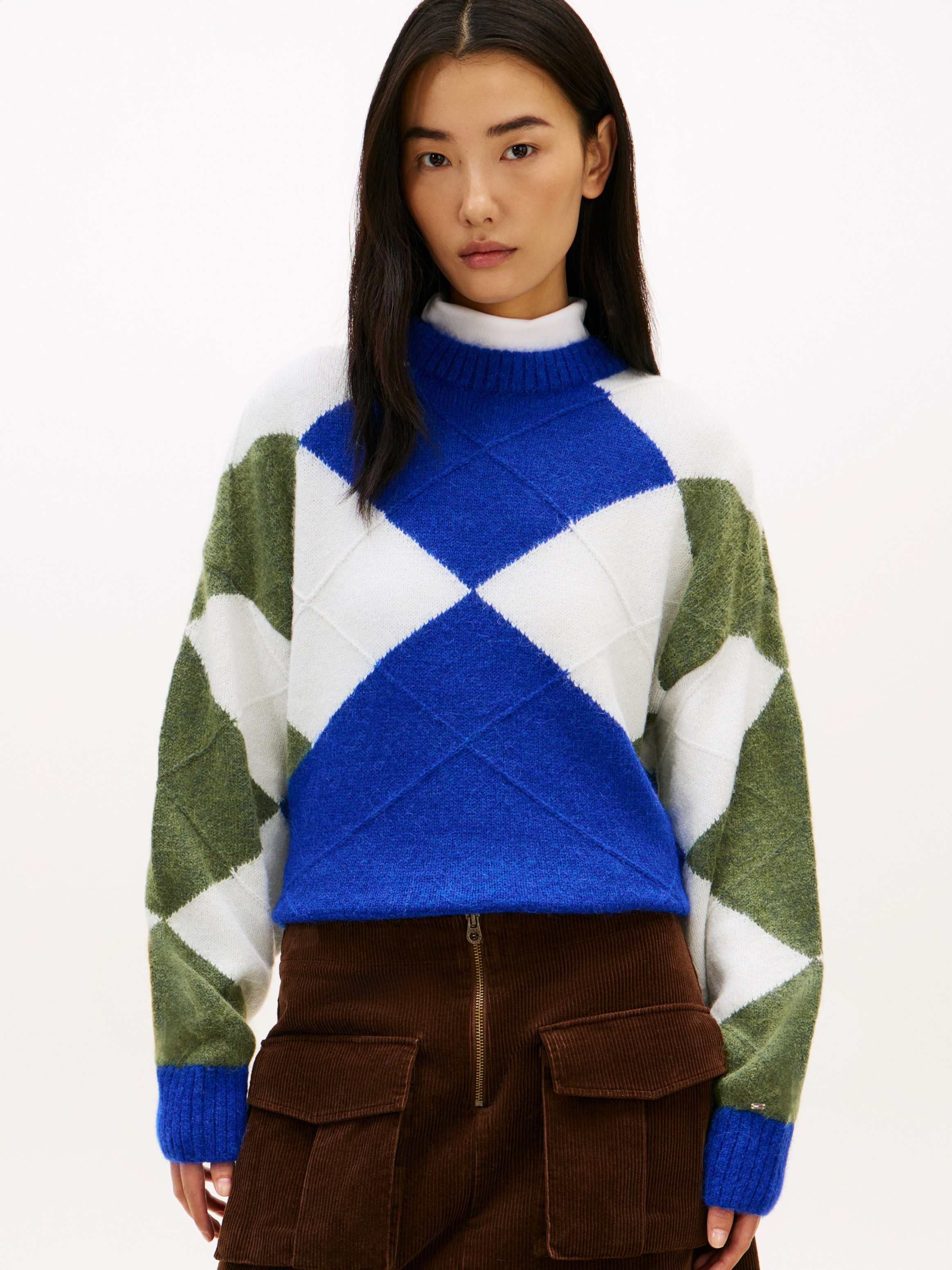 Tommy Hilfiger Strickpullover ALPACA BLEND ARGYLE C-NK LS SWT