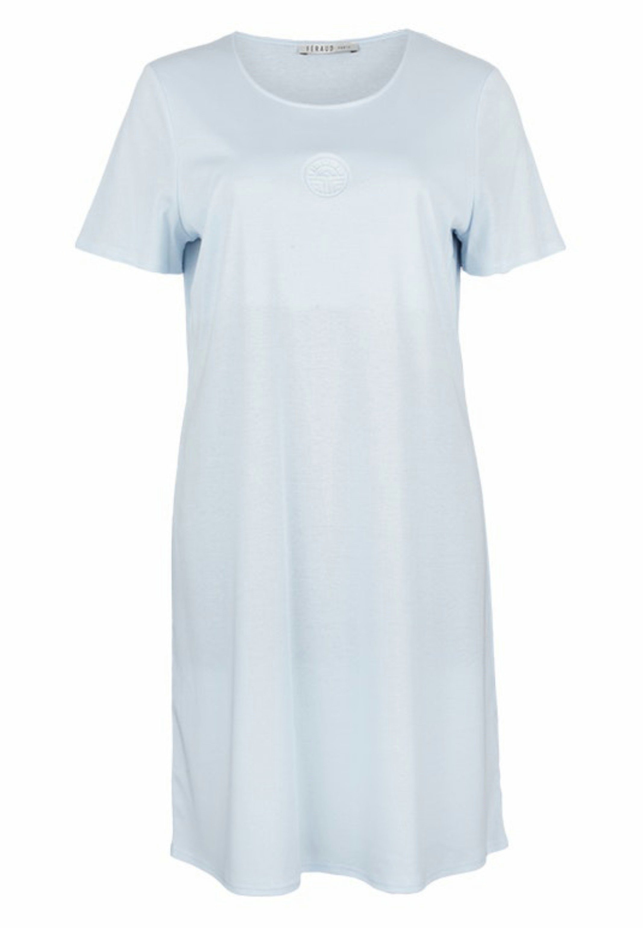 Haut, auf - (1-tlg) Pflegeleicht Baumwolle - Basic Angenehm Nachthemd Bleu der Nachthemd Féraud