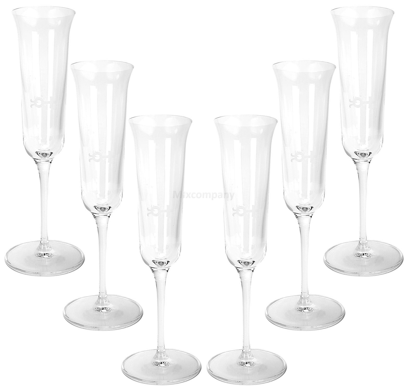 Glas Nonino Grappa Longdrink Glas Gläser Set - 6x Gläser 2cl geeicht