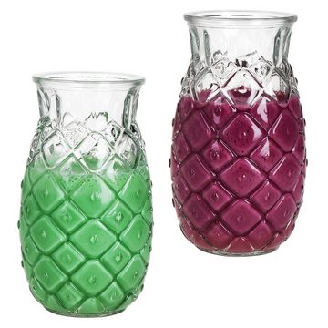 MamboCat Cocktailglas 4x Pina Ananas Gläser 400ml Cocktail-Glas transparent Longdrink Party, Glas