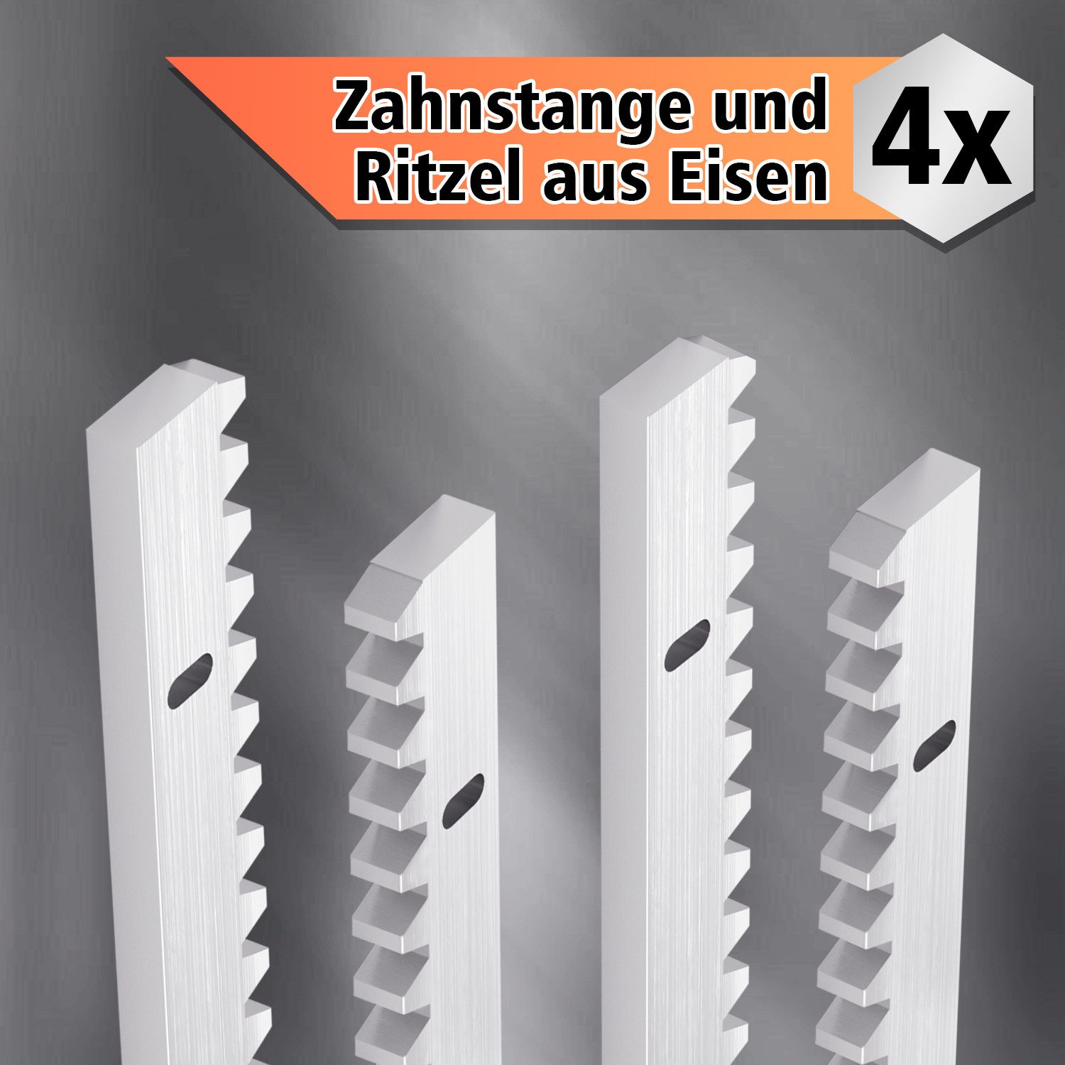 Clanmacy Schiebetorantrieb 4x Zahnstange Schiebetorantrieb Schiebetore Zahnstangen Schiebetor, mit Gleitschiene, (Zahnstange), Betriebene Türen Eisenwaren