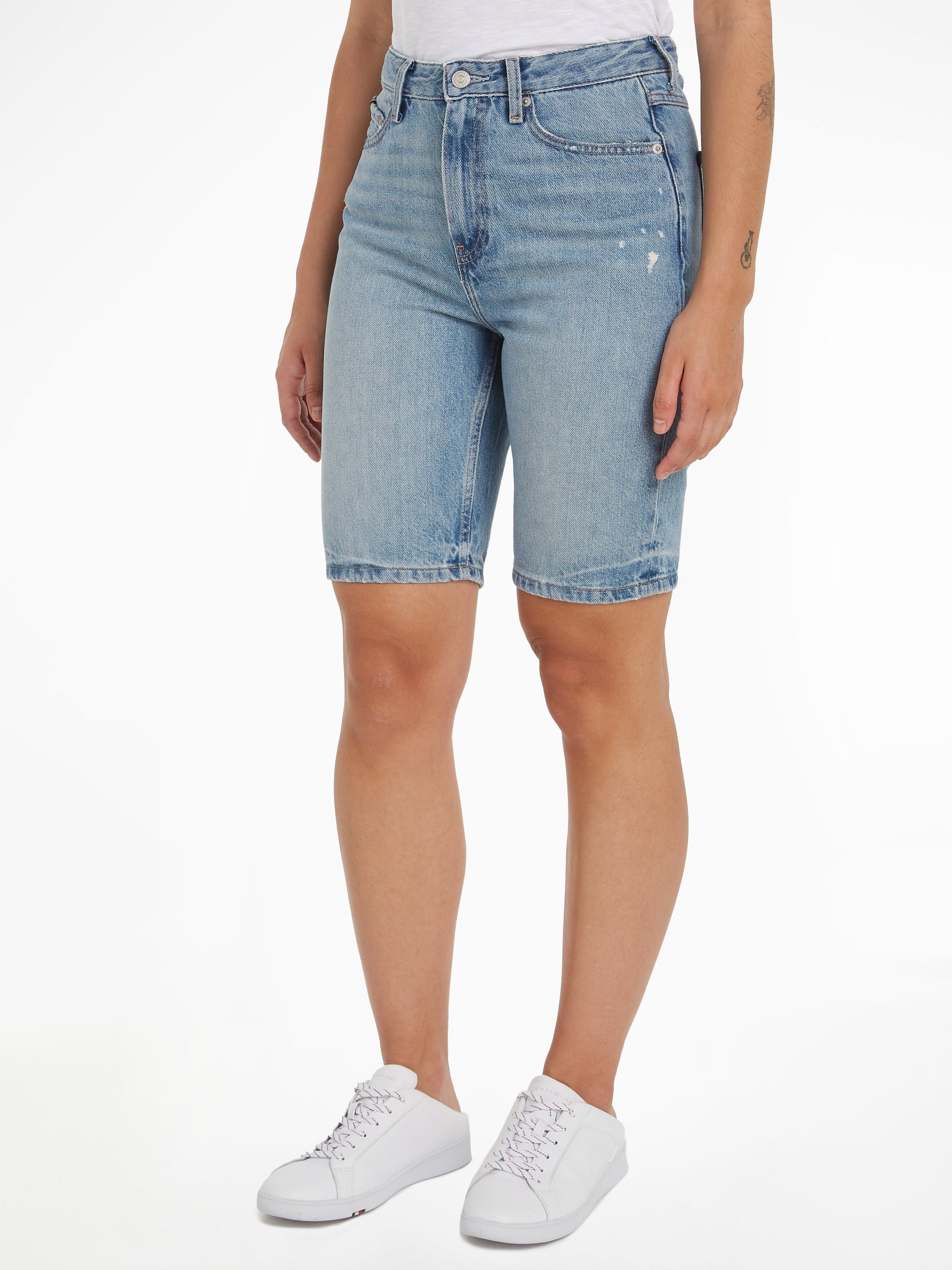 Tommy Hilfiger Шорты DNM SLIM SHORT HW ASH WRN in heller Waschung