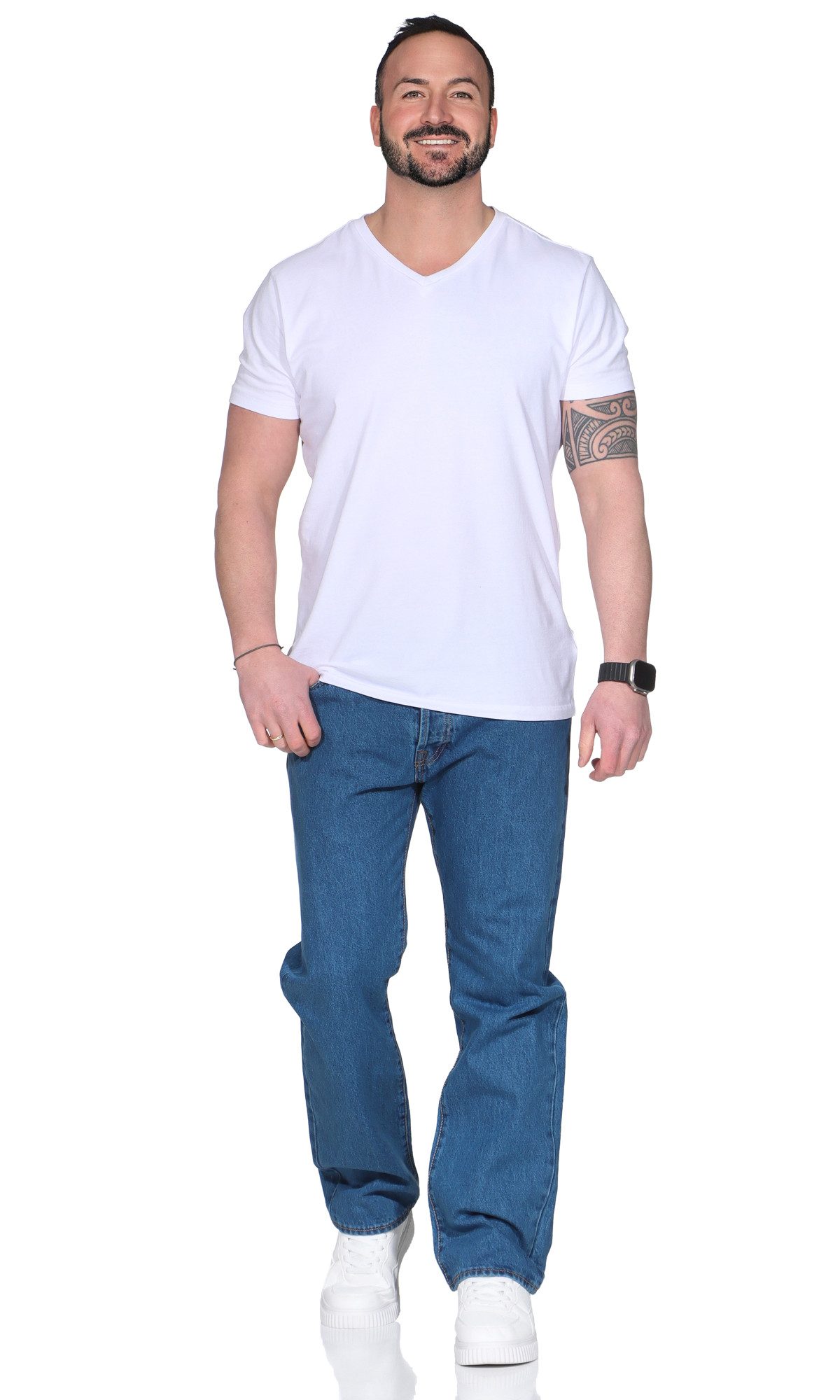 Levi's® Straight-Jeans Herren Jeans 501® LEVI'S ORIGINAL gerader Passform, robuster Denim 5-Pocket-Style – Bild 3 von 5