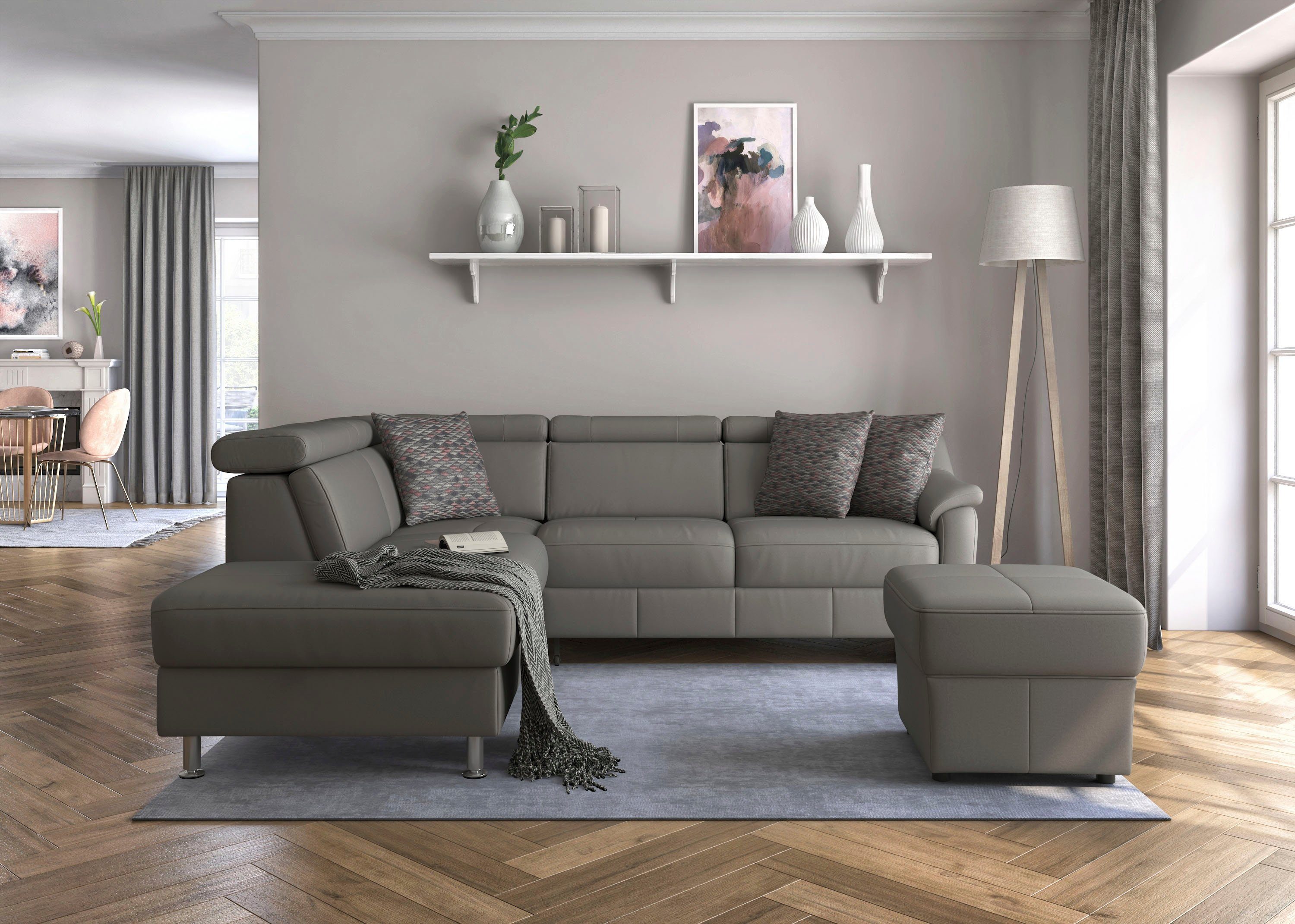 sit&more Ecksofa Freetown L-Form, inklusive Kopfteilverstellung günstig online kaufen