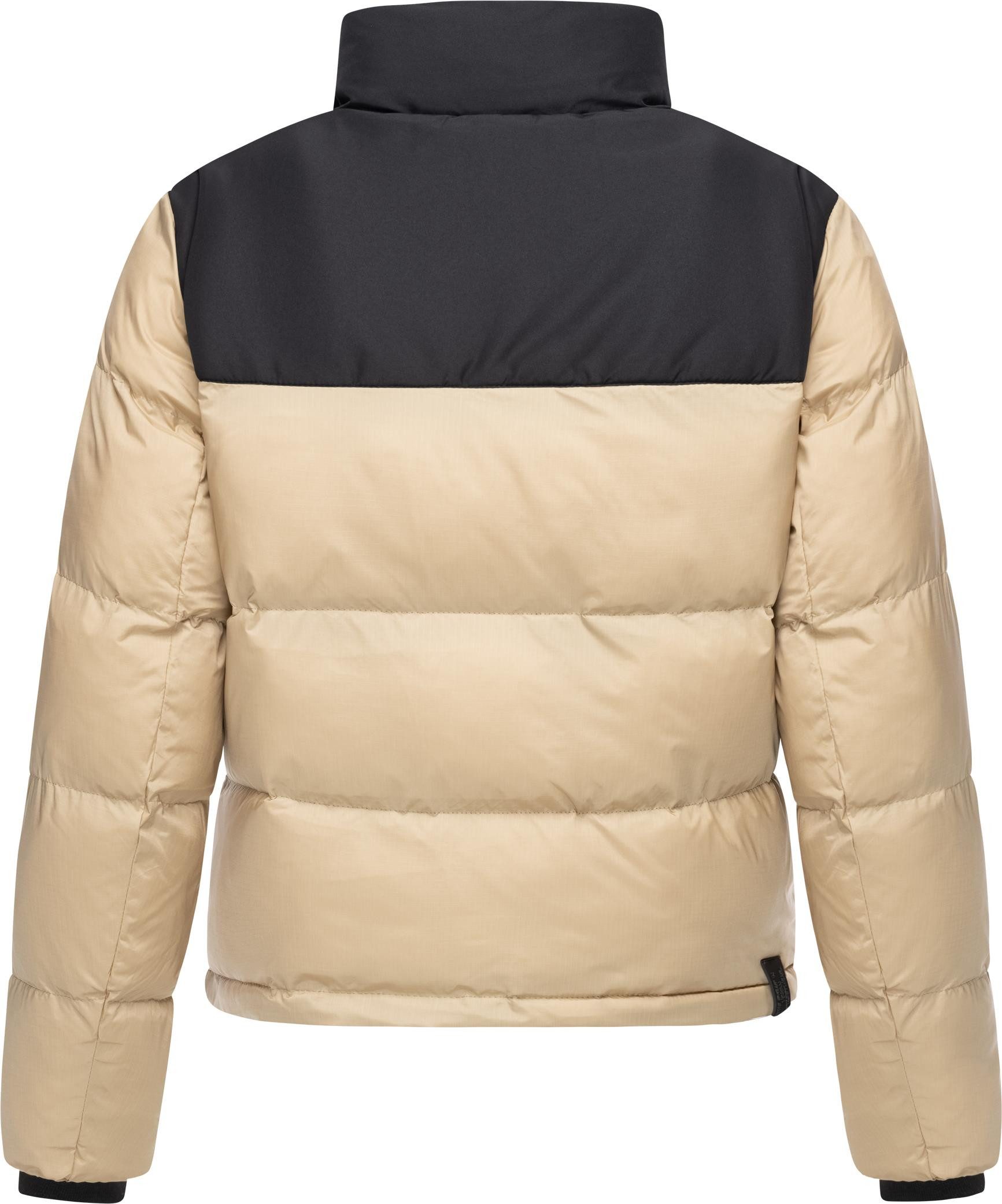 Ragwear Steppjacke Serah stylische Damen Winterjacke im Colourblocking-Design – Bild 3 von 5