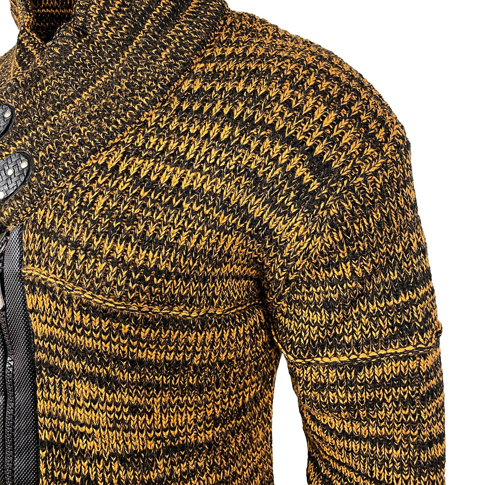 Baxboy Strickpullover Herren Winter Kapuzenpullover Kapuzenjacke mit Reißverschluss 277
