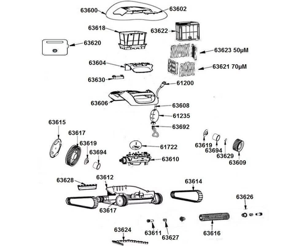 maytronics Poolbodensauger Netzteil Dolphin E10 E20 E30 E35 Poolreiniger 99956032-ASSY