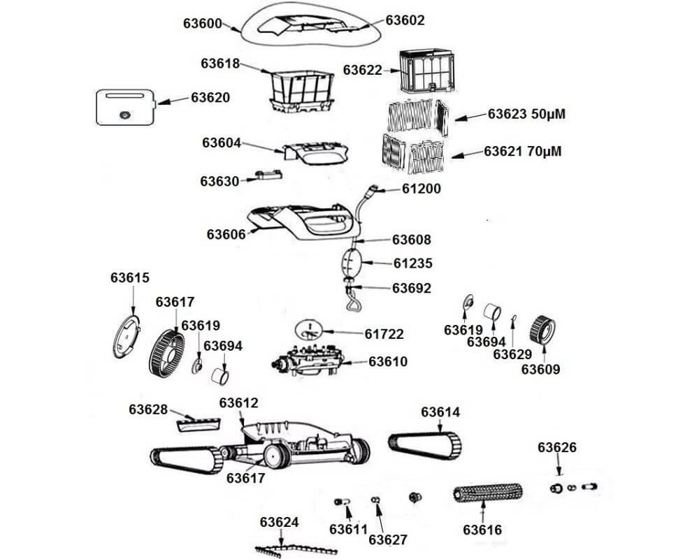 Thumbnail - maytronics Poolbodensauger Netzteil Dolphin E10 E20 E30 E35 Poolreiniger 99956032-ASSY