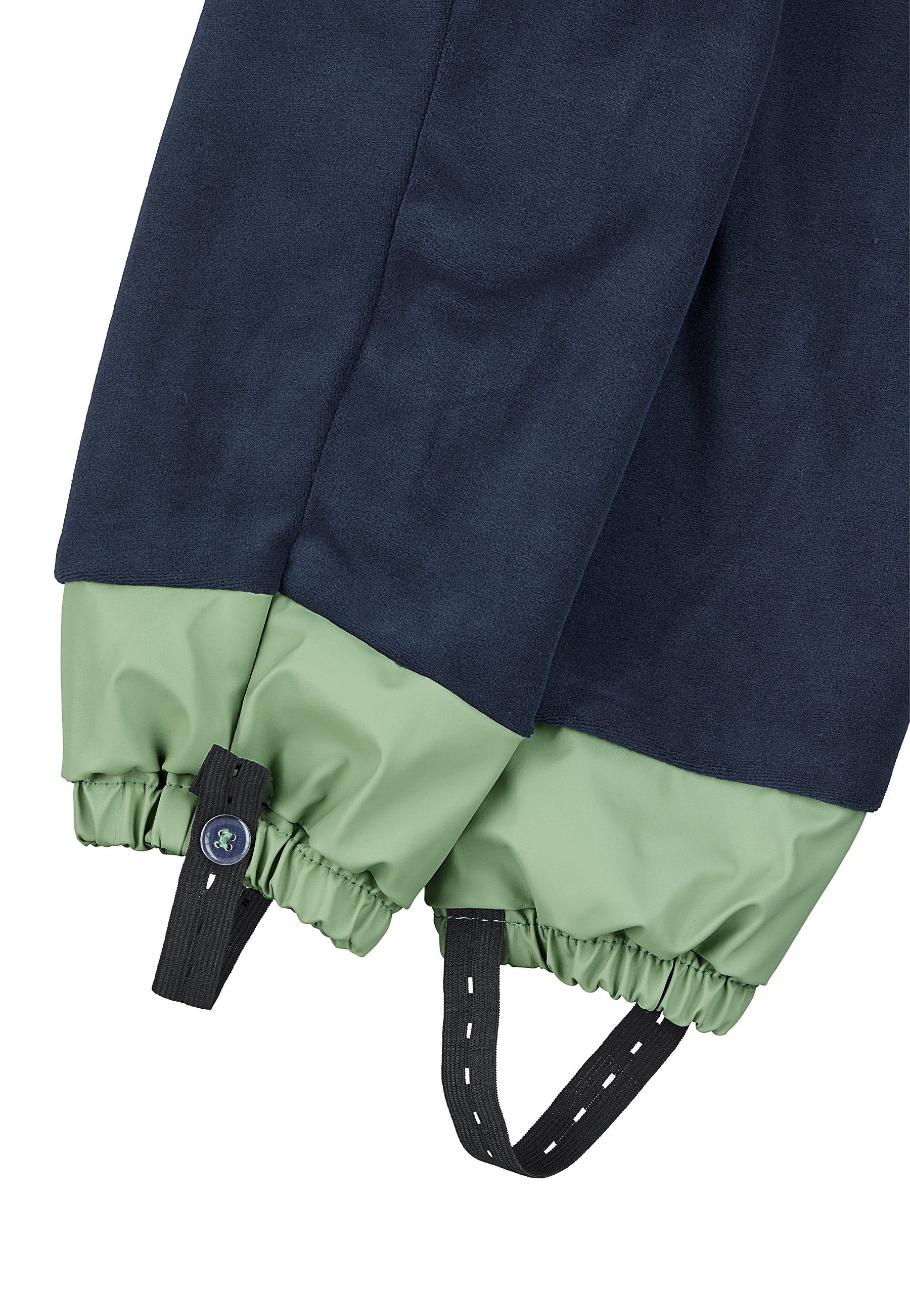 Sterntaler® Regenhose Regenhose gefüttert uni (1-tlg., Matschlatzhose mit Druckknöpfen, Regenträgerhose mit süßen Motiven) Regenhose Wasserdicht, Matschhose mit verstellbaren Trägern