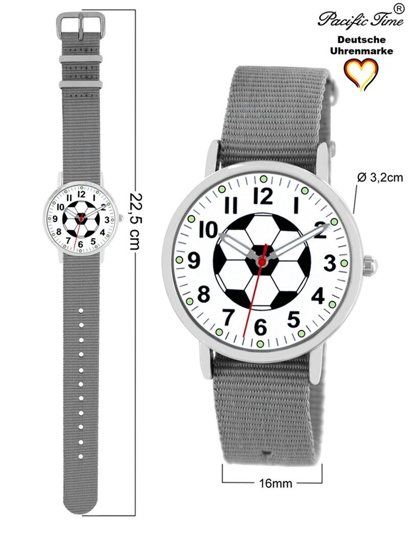 Time Design Pacific Armbanduhr Quarzuhr - grau Wechselarmband, Mix Gratis Kinder Fußball und Versand Match