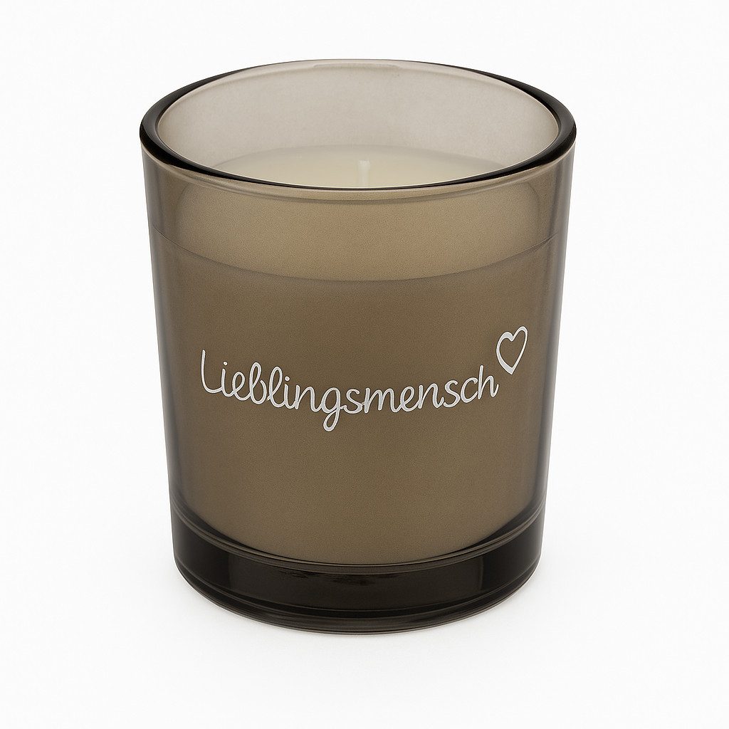 what the shop Teelicht Kerze im Glas „Lieblingsmensch“ – rund, matt & bedru günstig online kaufen