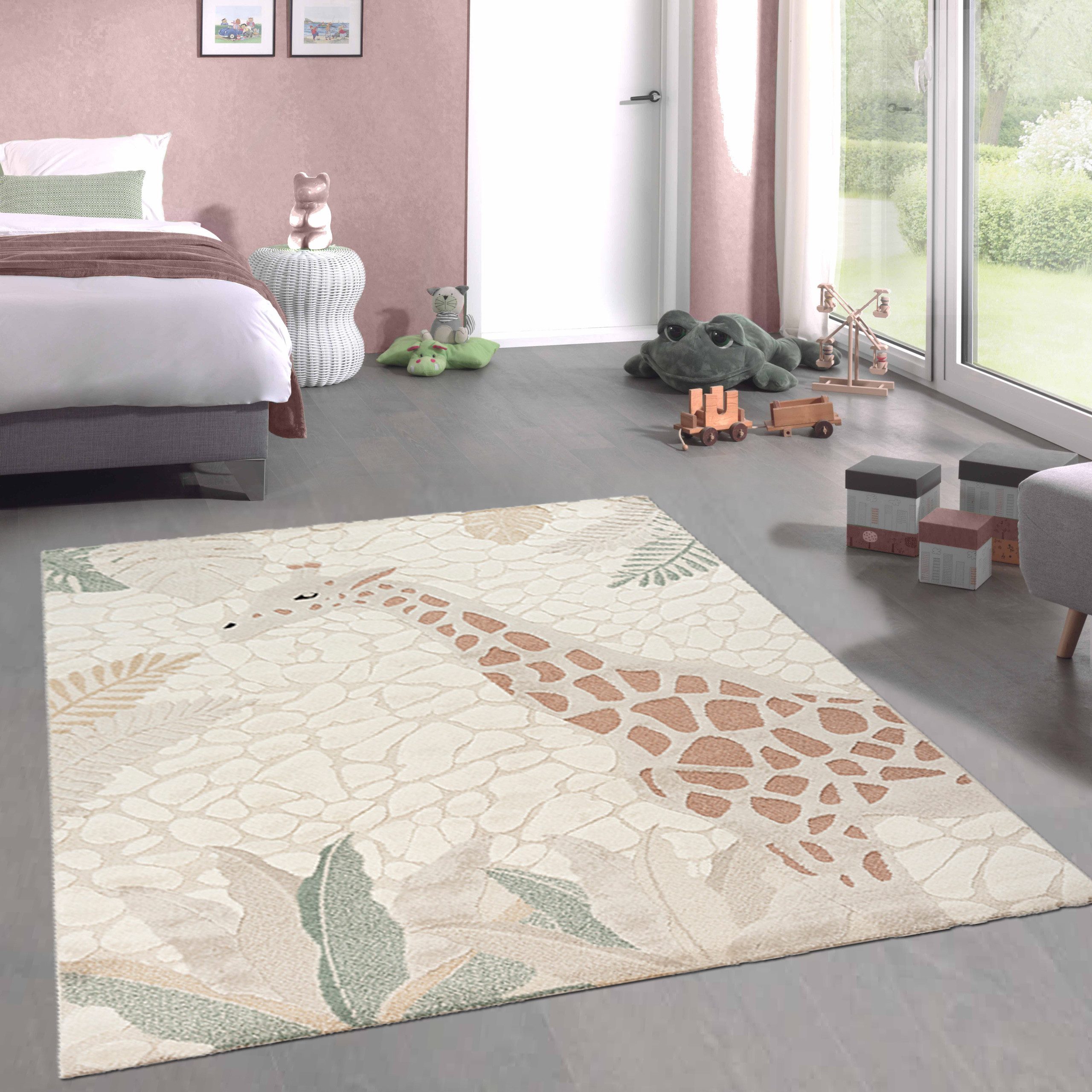 Carpetia Kinderteppich Modern Spielteppich, rechteckig, Höhe: 14 mm, Hoch-Tief 3D Effekt Pflegeleicht Allergikergeeignet