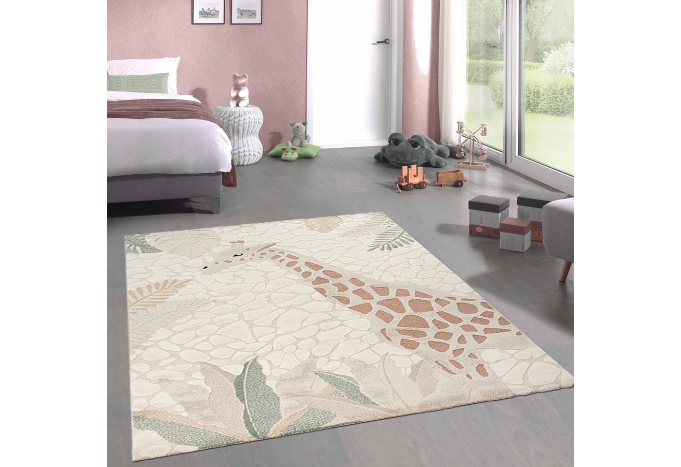 Carpetia Kinderteppich Modern Spielteppich, rechteckig, Höhe: 14 mm, Hoch-Tief 3D Effekt Pflegeleicht Allergikergeeignet
