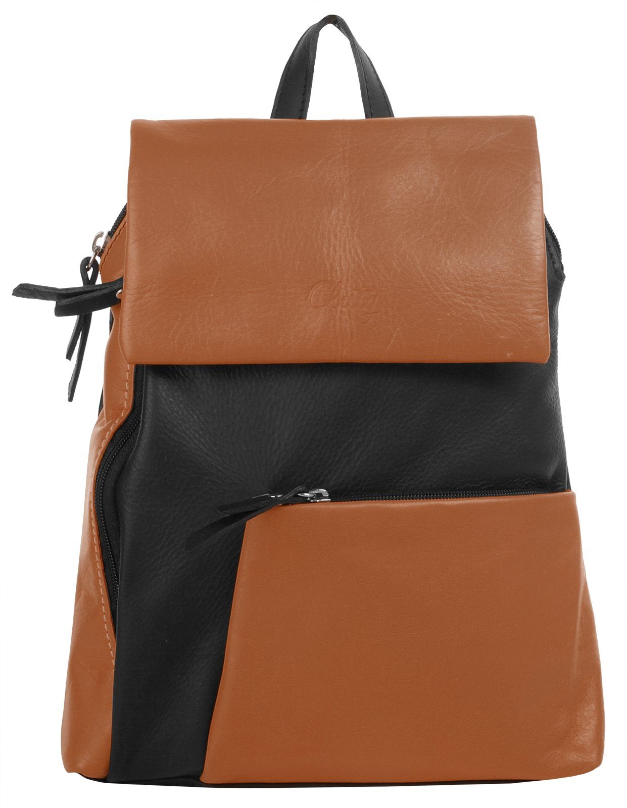 Cluty Cityrucksack, echt Leder, Made in Italy