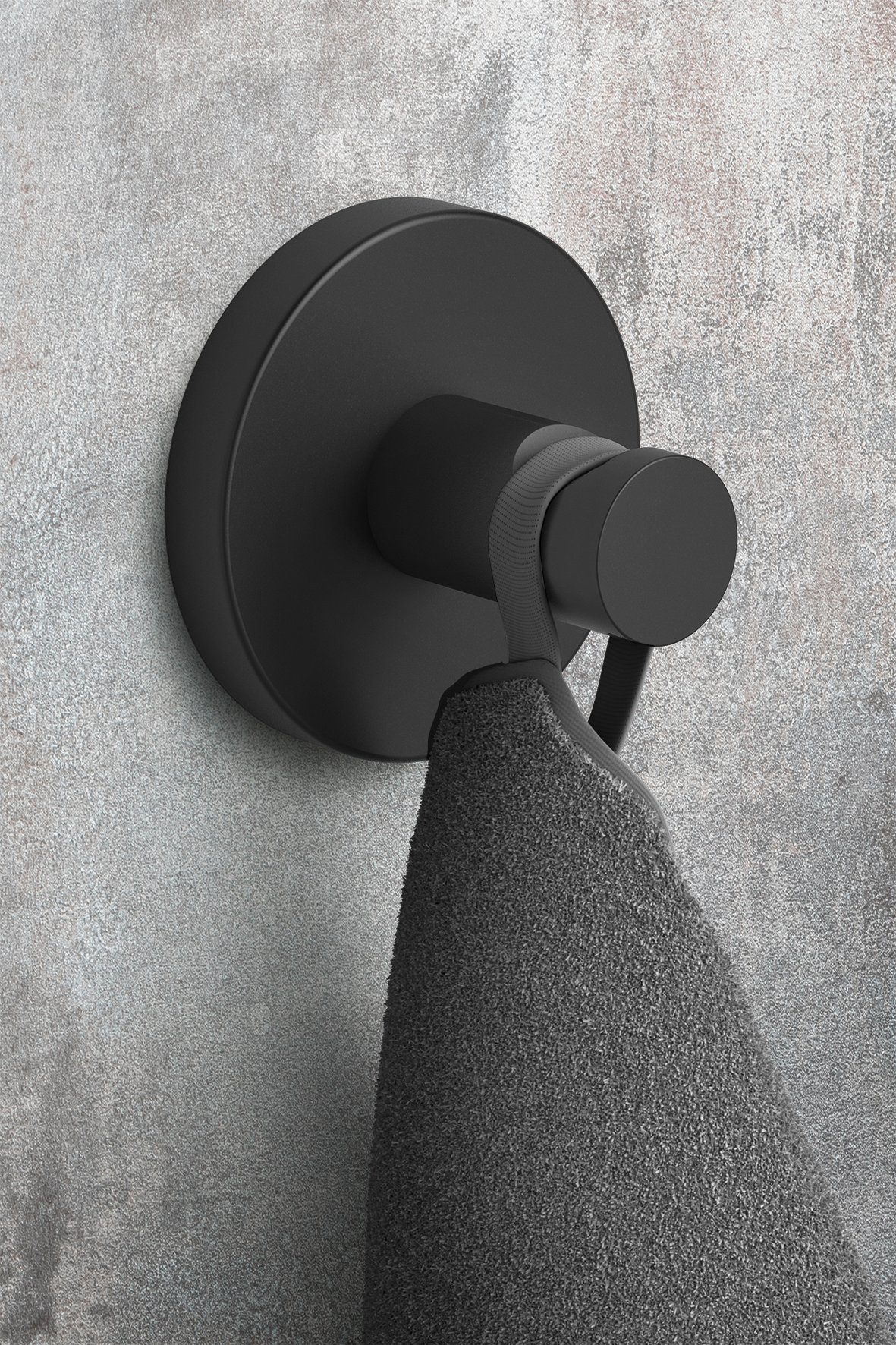 Handtuchhaken Zack SCALA Handtuchhaken rund schwarz matt 40854, (1-St)