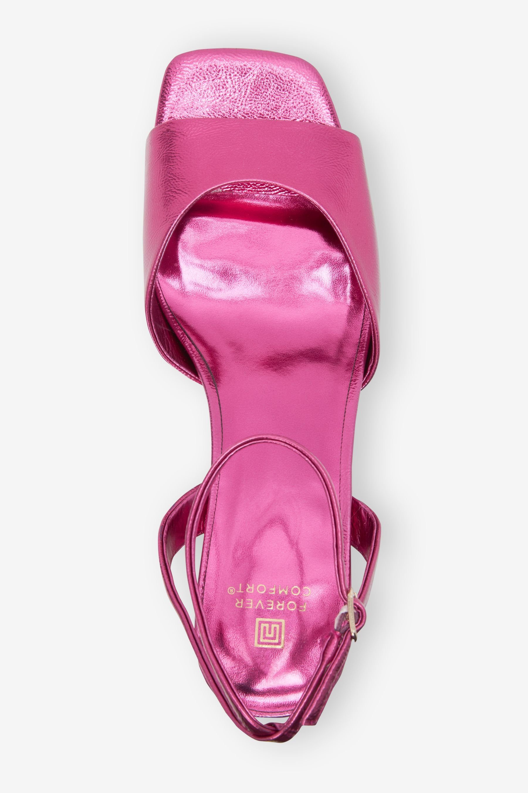 Kitten (1-tlg) Metallic-Sandaletten, Sandalette Pink Forever Next Comfort® Heel