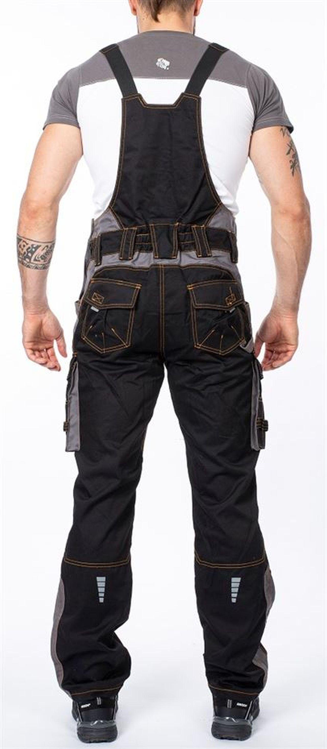 Ardon Safety Arbeitslatzhose Arbeitslatzhose Sicherheitshose Arbeitshose Kombihose Schwarz Ardo – Bild 4 von 5
