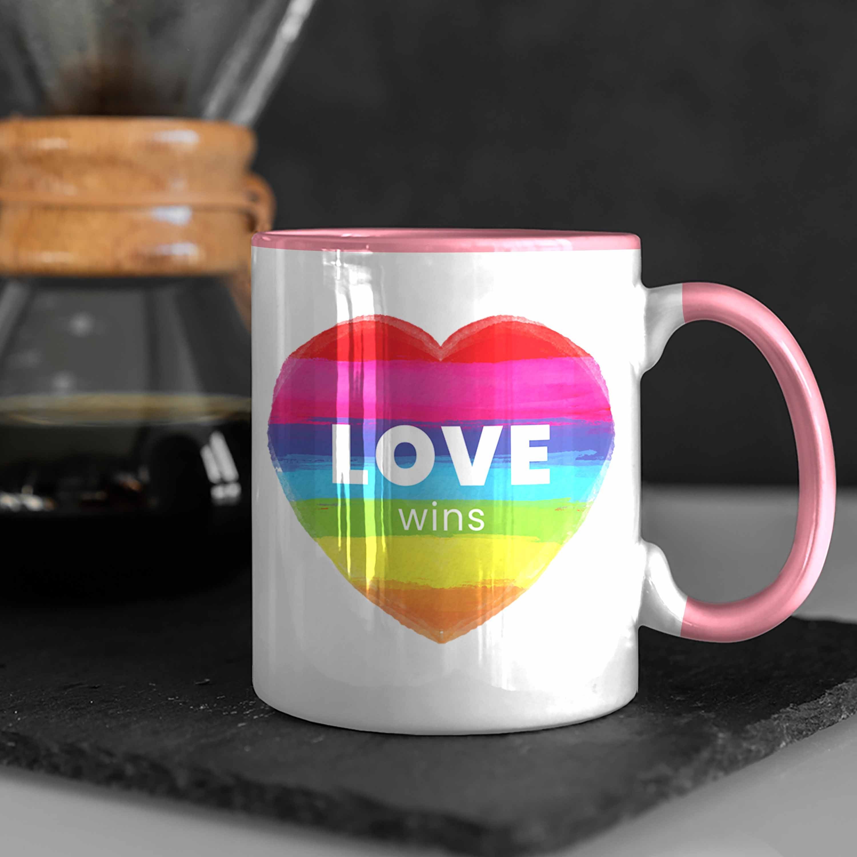 Love Transgender Rosa Schwule Geschenk LGBT Grafik Trendation Tasse Regenbogen Tasse - Trendation Lesben Pride