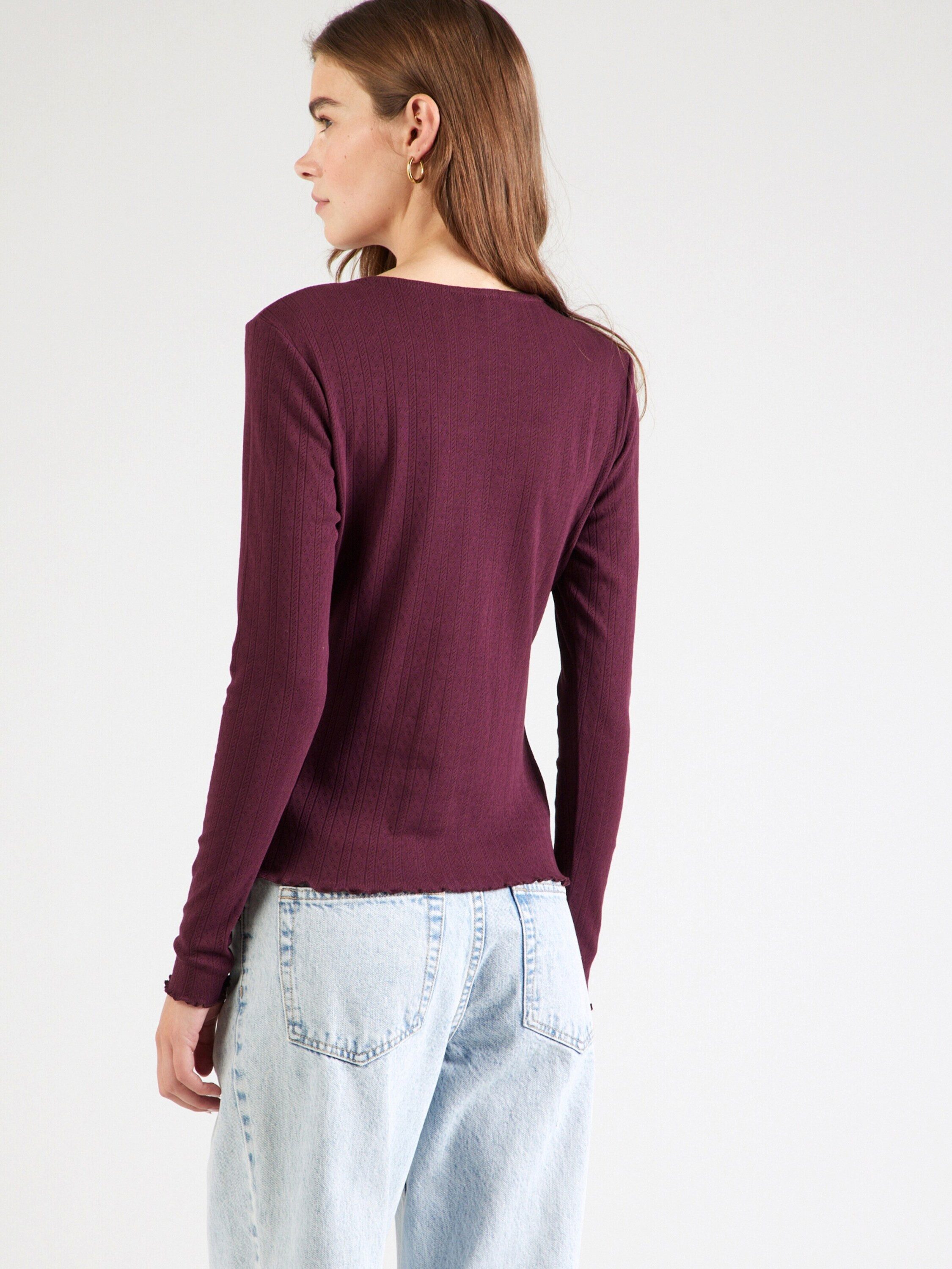 ONLY Langarmshirt (1-tlg) Lochmuster günstig online kaufen