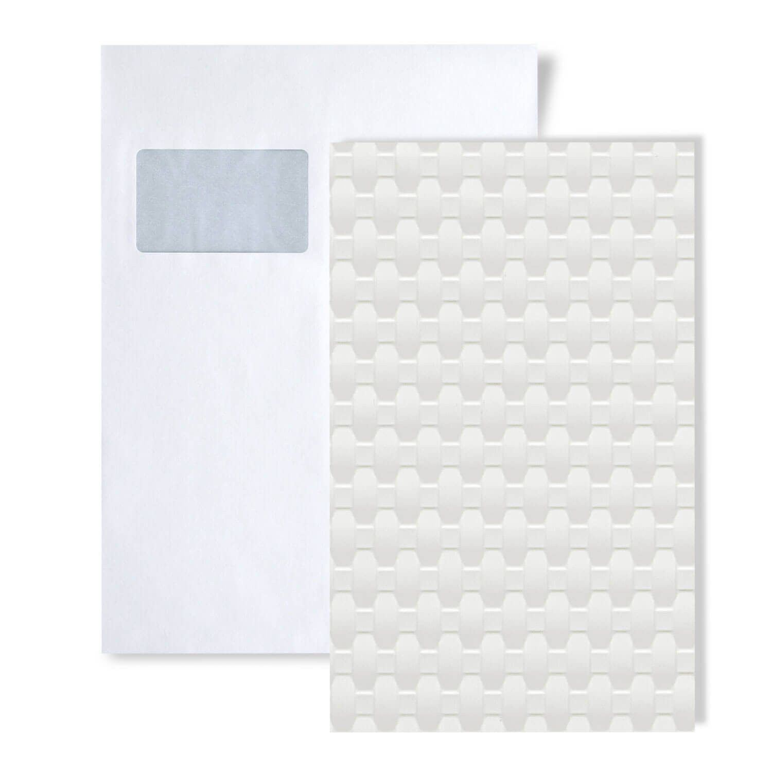 Wallface Wandpaneel 1 MUSTERSTÜCK S-24954 DIN A5 Wandpaneel MUSTER RATTAN 20 Snow, BxL: 15x20 cm, 0 qm, (1 MUSTERSTÜCK, Produktmuster, 1-tlg., Muster des Wandpaneels) weiß