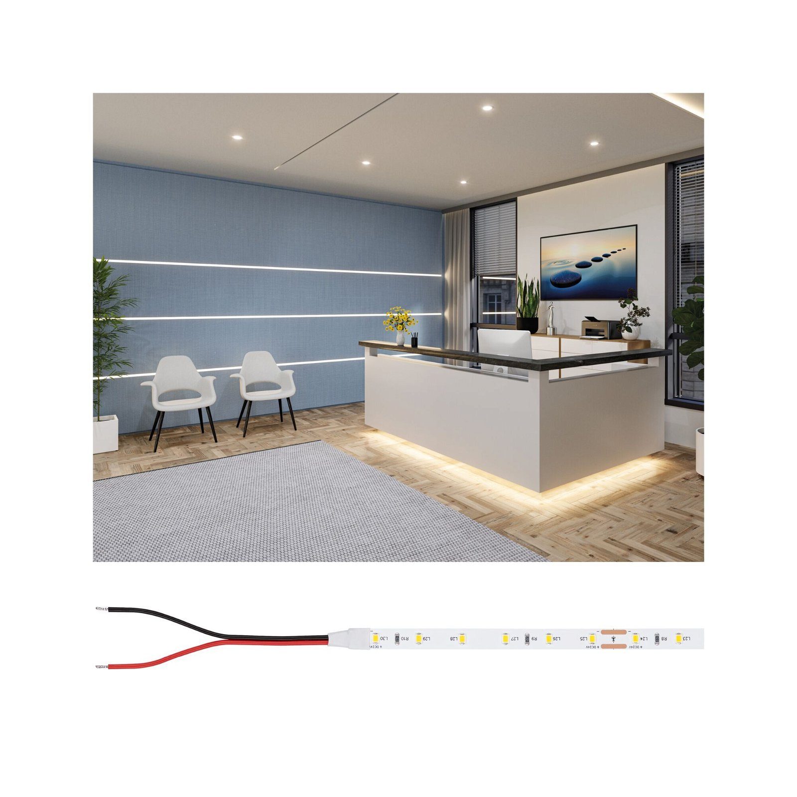 Paulmann LED-Streifen Pro Strip Gold P25 5m 930 IP20 24V DC 22W