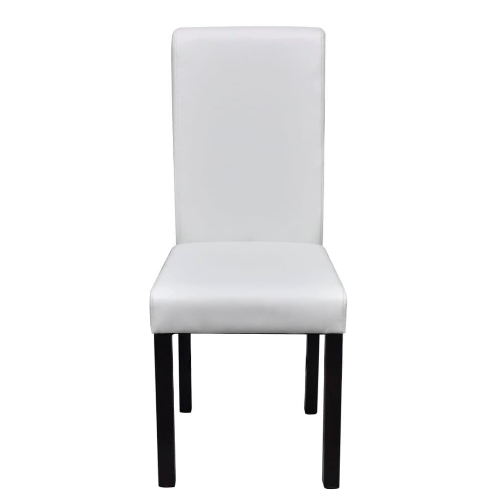 (4 Kunstleder Weiß vidaXL | Esszimmerstühle Esszimmerstuhl St) Weiß Stk. 4 Weiß
