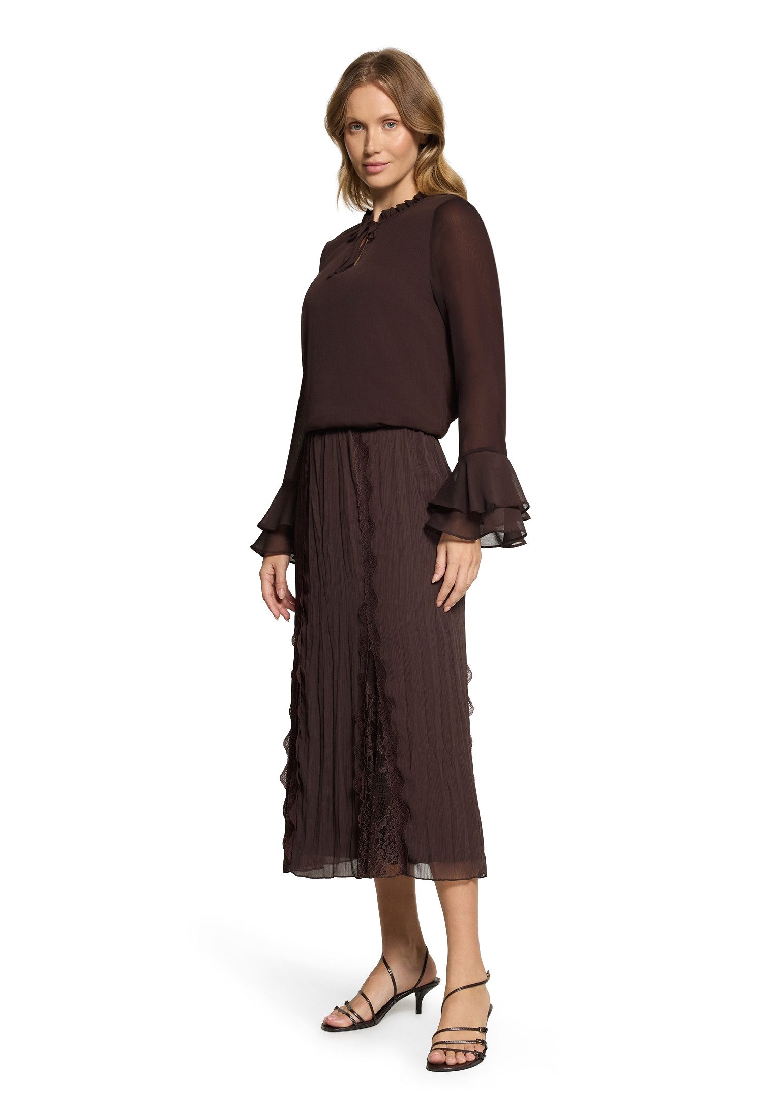Cartoon Schlupfbluse Damen mit Volant