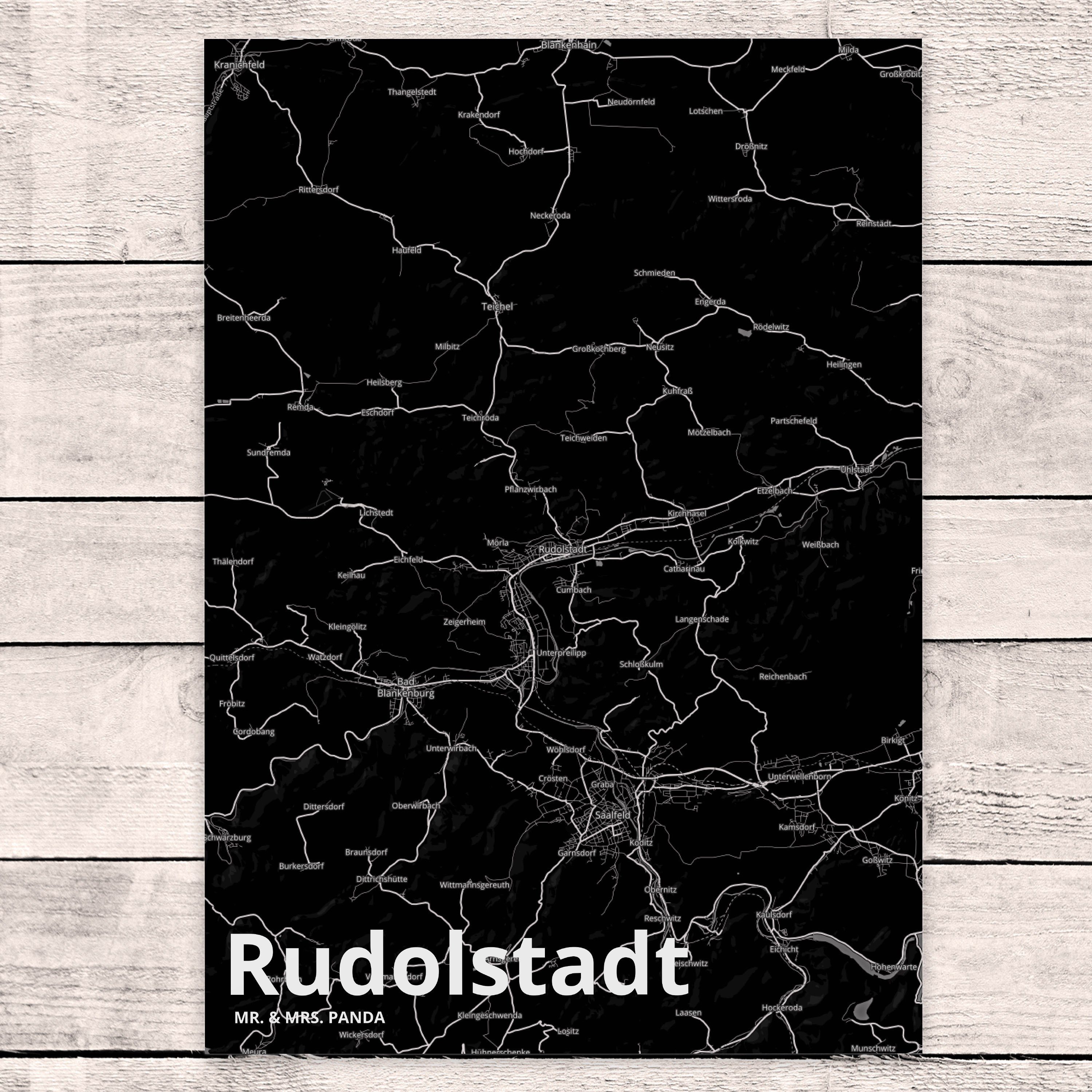 Geschenkkarte, Geburts Rudolstadt Panda Geschenk, - Postkarte Mrs. Grußkarte, Dankeskarte, & Mr.
