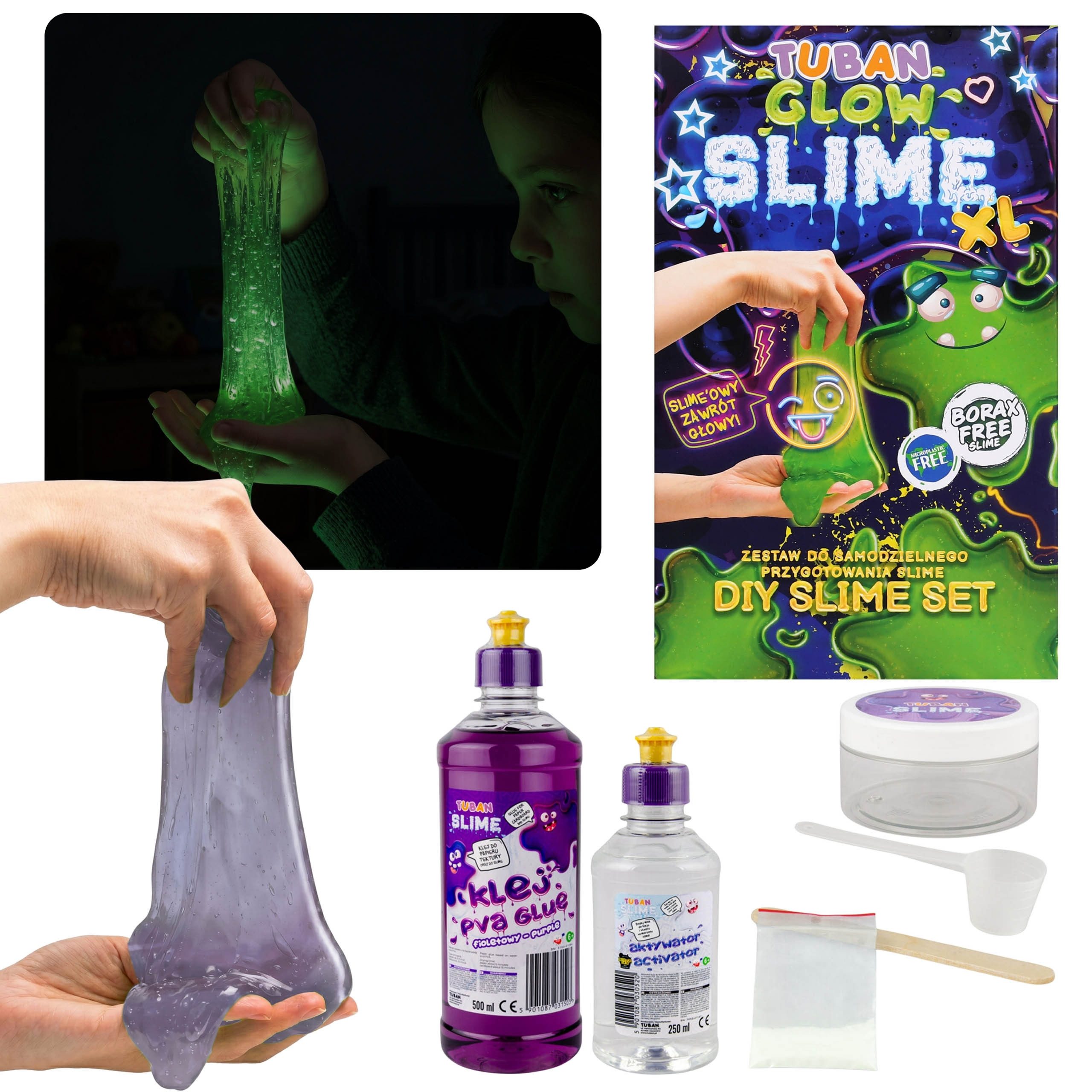 Sarcia.eu Kreativset Tuban XL Slime Set – leuchtet im Dunkeln, DIY Kreativset