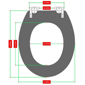 Grafner WC-Sitz WC-Sitz aus MDF Tree Toilettensitz 10304, Außenmaße (L x B): ca. 43 x 36,5 cm