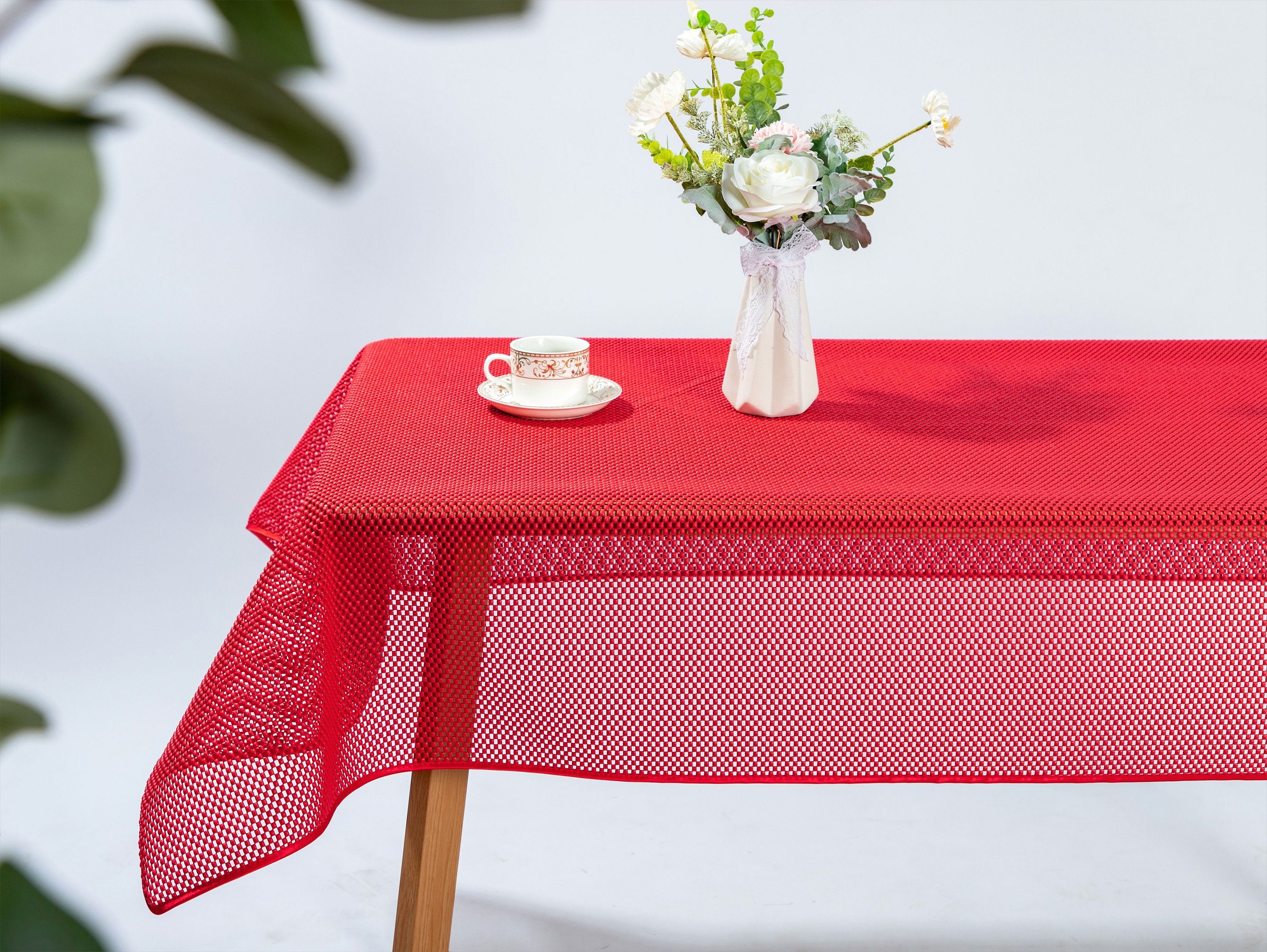Beautex Tischdecke Kairo Weichschaummit Paspelband, Garten Balkon Terrasse (1-tlg), Waschbar bis 30°C, rutschhemmend,Sonnenschutz-Imprägnierung