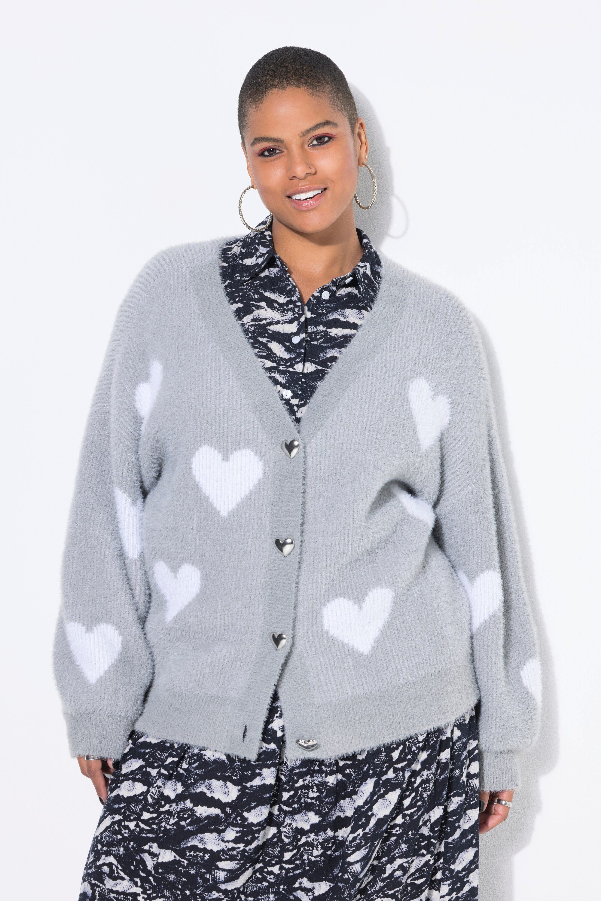 Studio Untold Strickjacke Strickjacke oversized extra weich Hearts günstig online kaufen