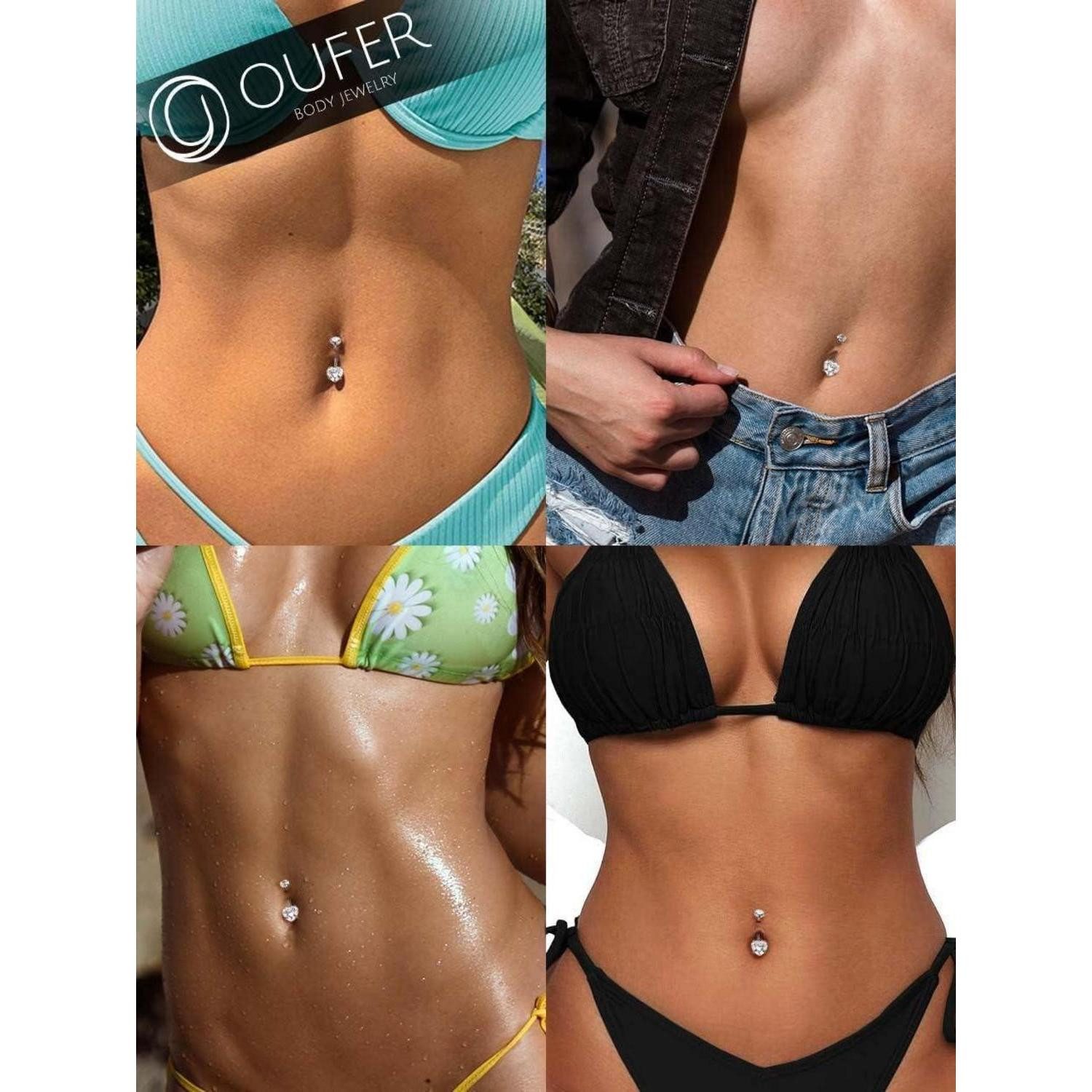 LuxusKollektion Bauchnabelpiercing Bauchnabelpiercing Titan 12mm 14G günstig online kaufen