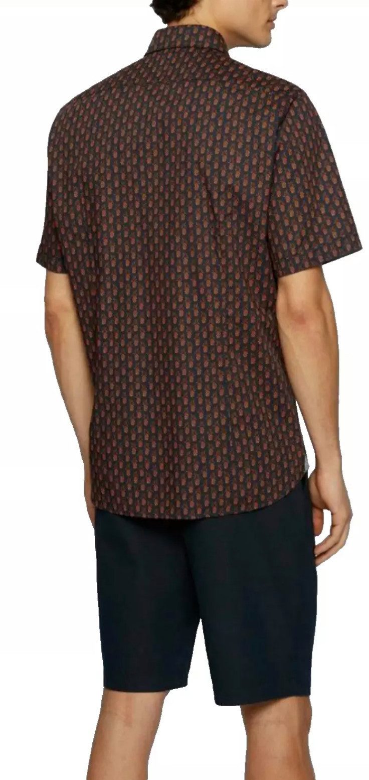 BOSS Kurzarmhemd Luka 2F Ananas Print Regular Fit