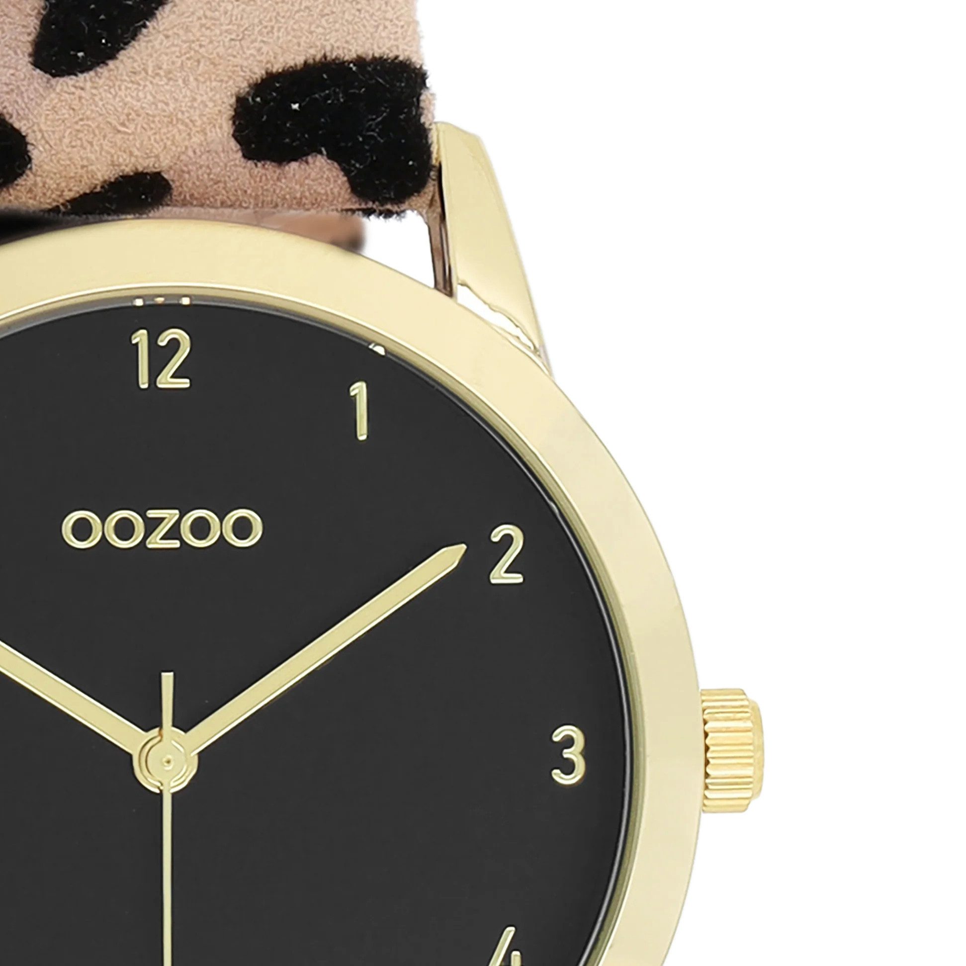 OOZOO Quarzuhr Damenuhr C11373 IP-Gold Schwarz günstig online kaufen